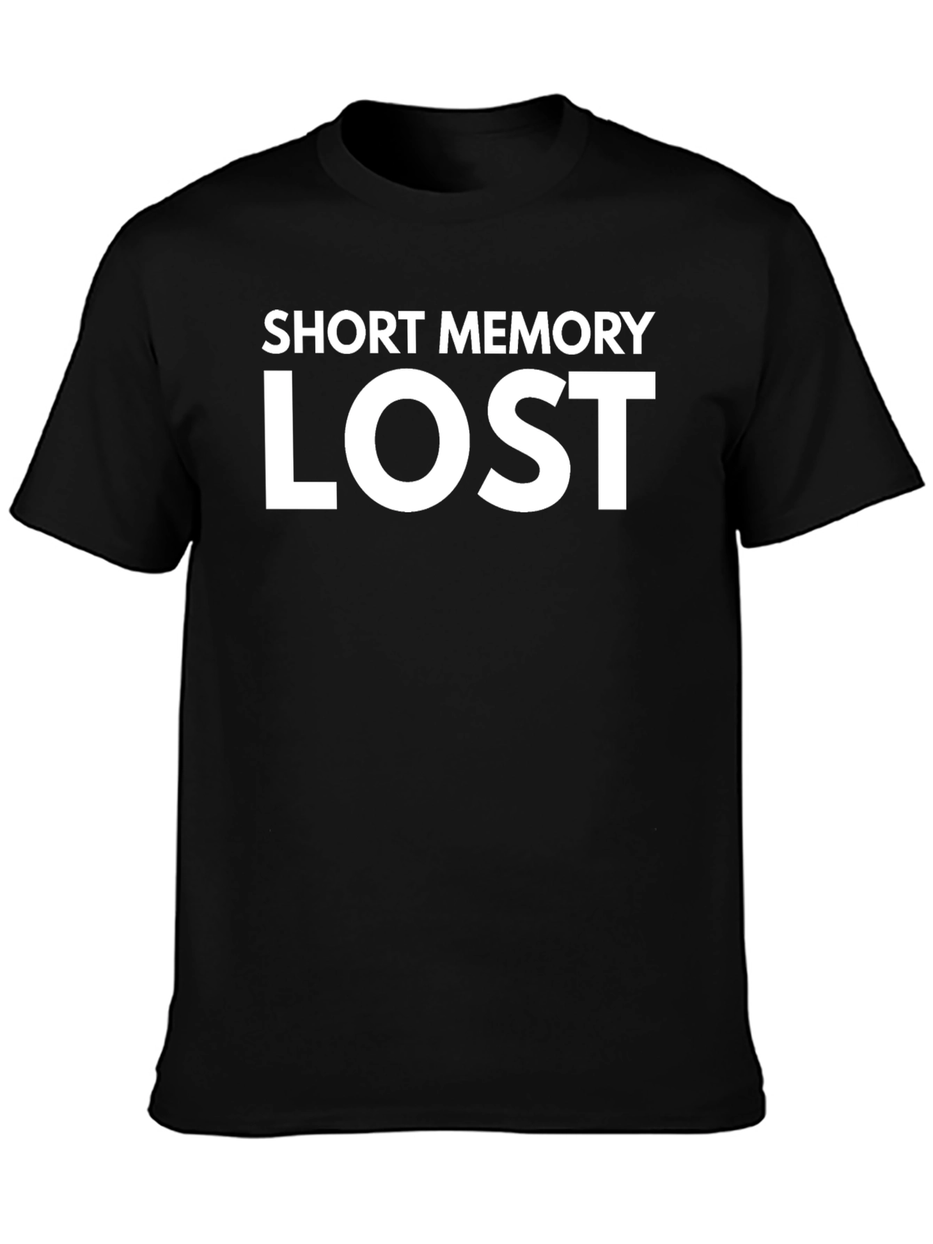 Short Memory Lost Graphic T-Shirt - Black