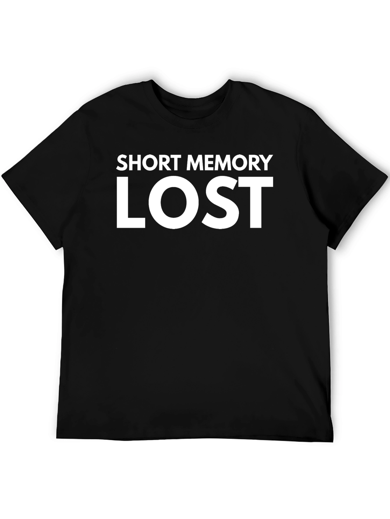 Short Memory Lost Graphic T-Shirt - Black