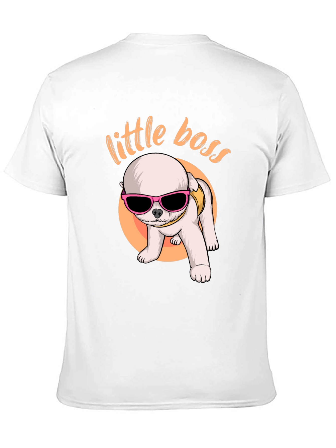 Little Boss Dog Graphic Tee - Black Cotton T-Shirt