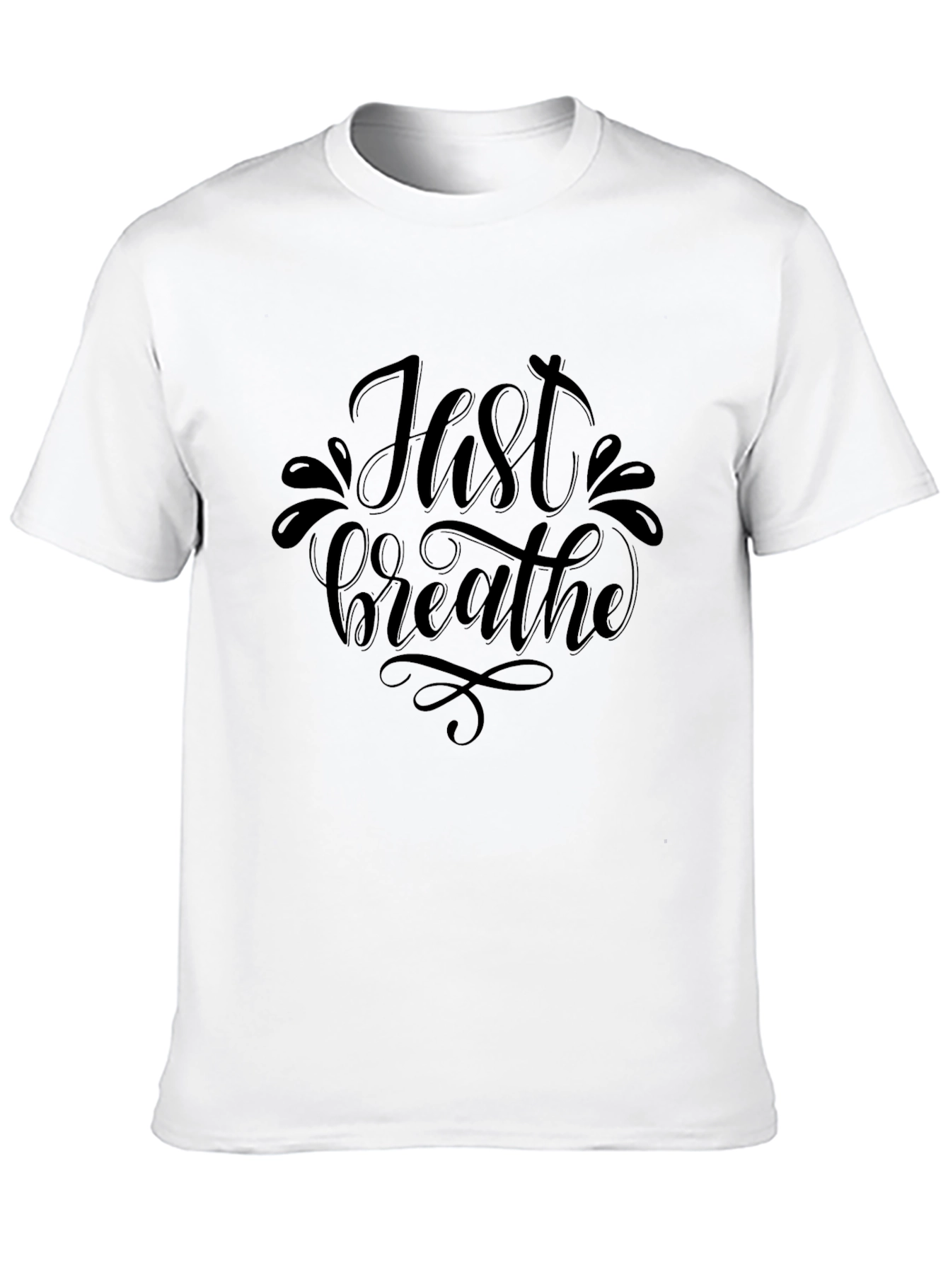 Just Breathe Black Graphic Tee