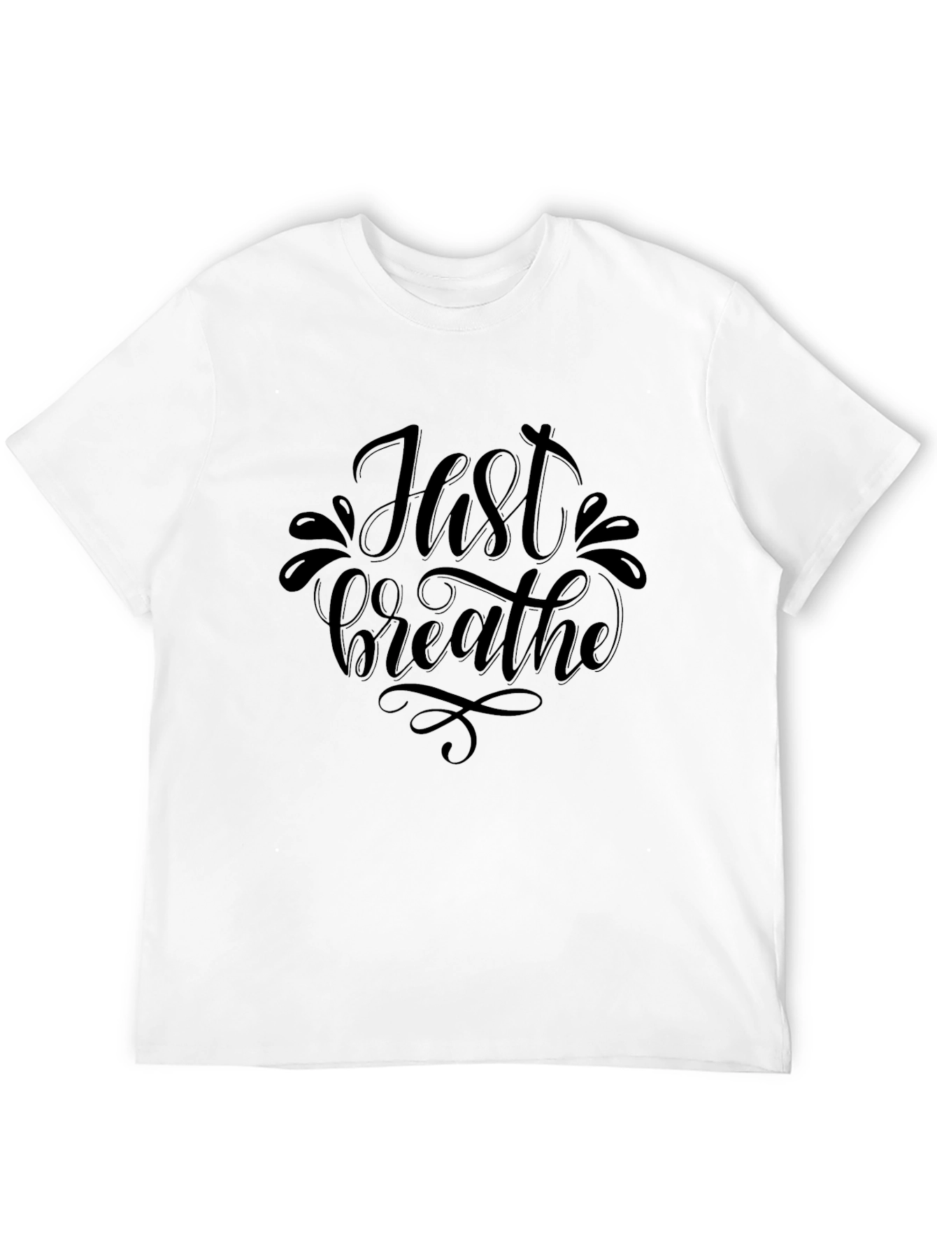 Just Breathe Black Graphic Tee