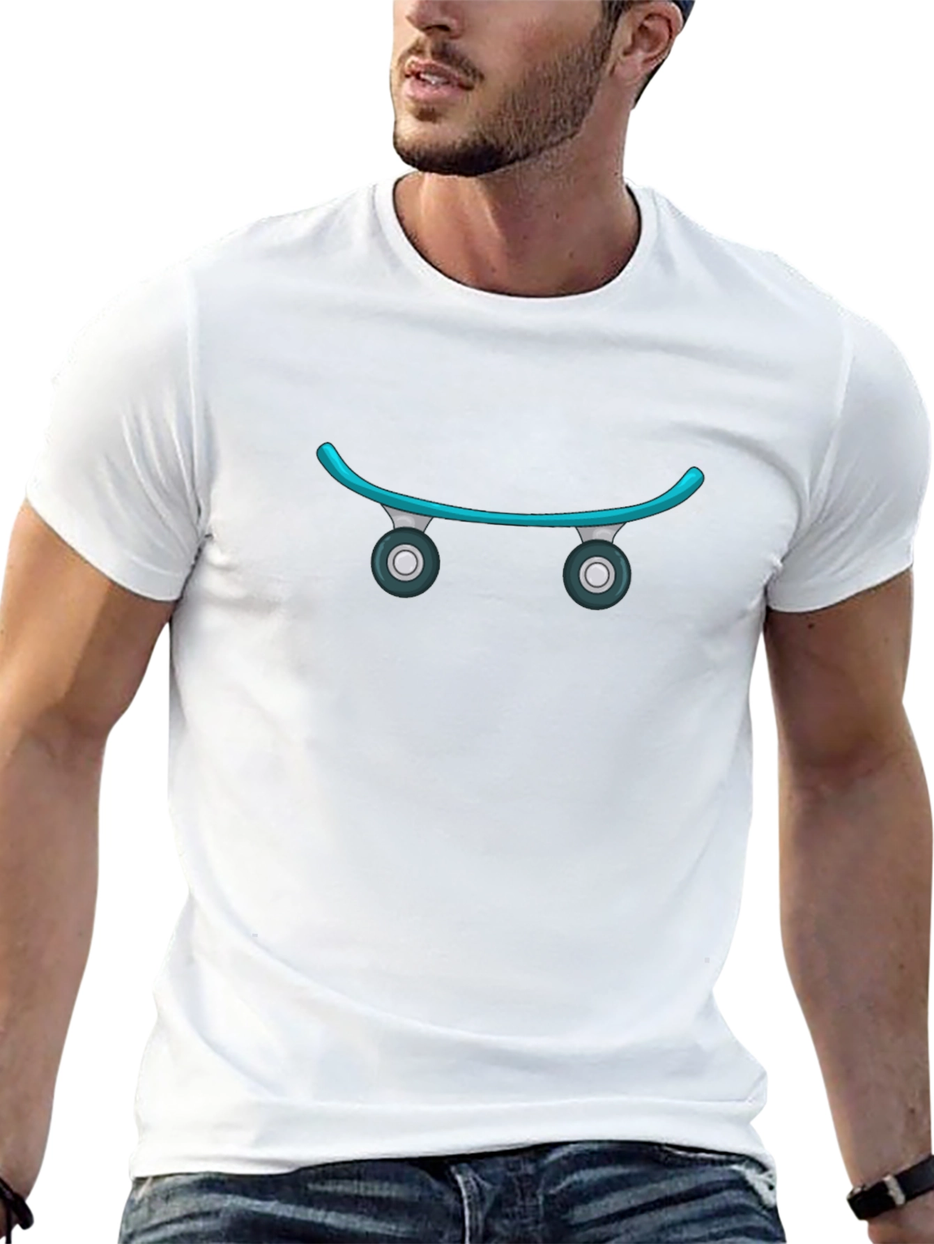 Skateboard Graphic T-Shirt - Cool & Casual
