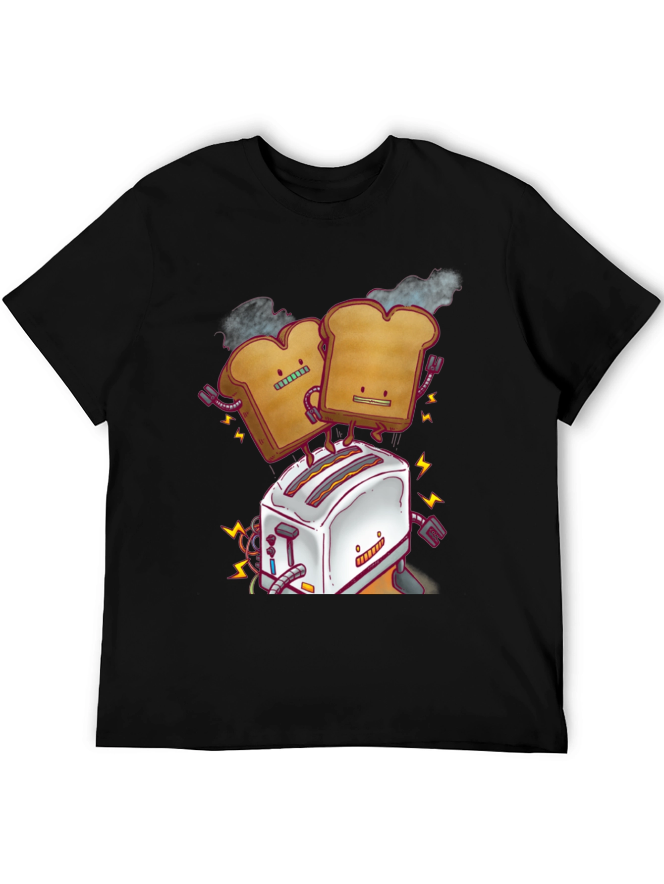 Toast Robot Graphic Tee - Black