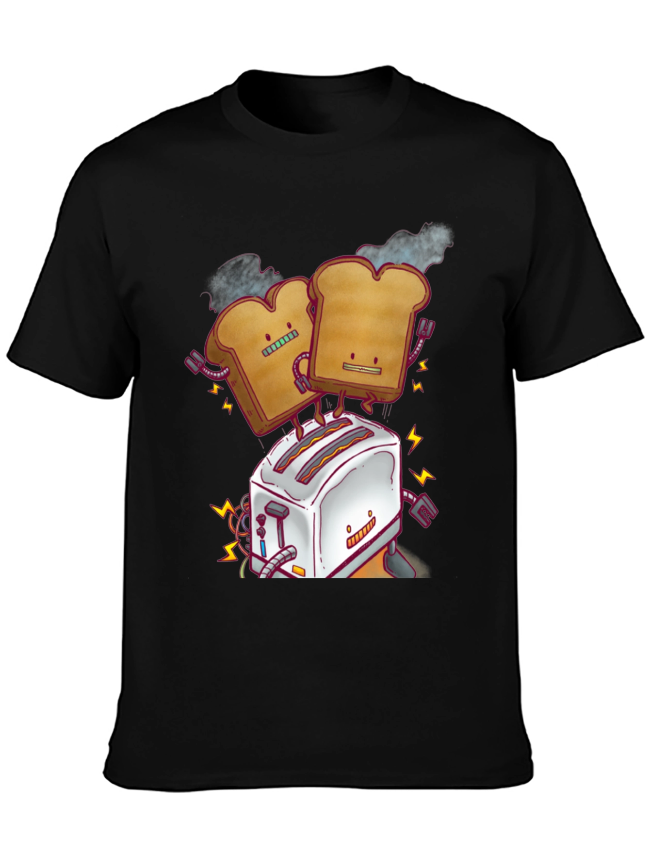 Toast Robot Graphic Tee - Black