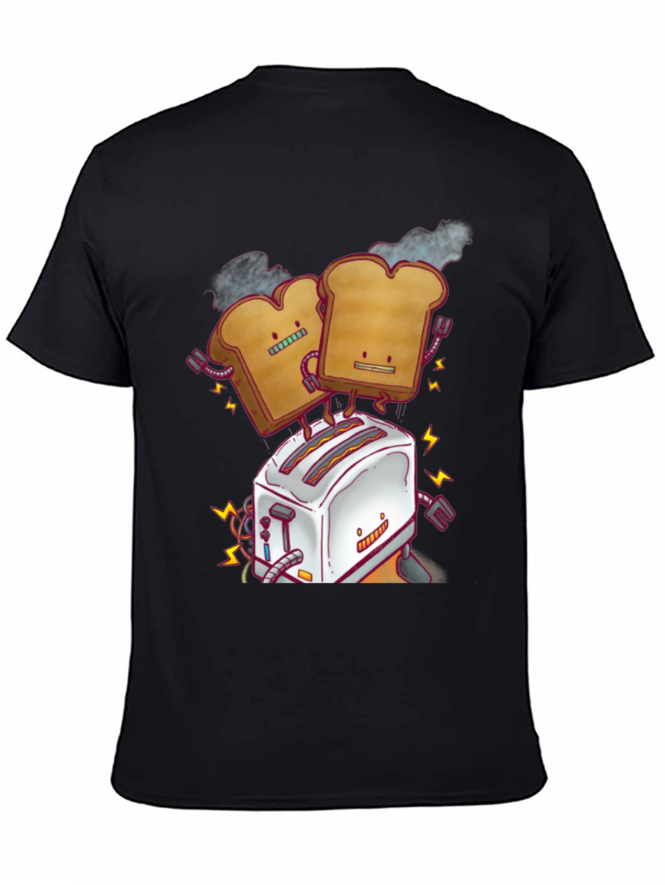 Toast Robot Graphic Tee - Black