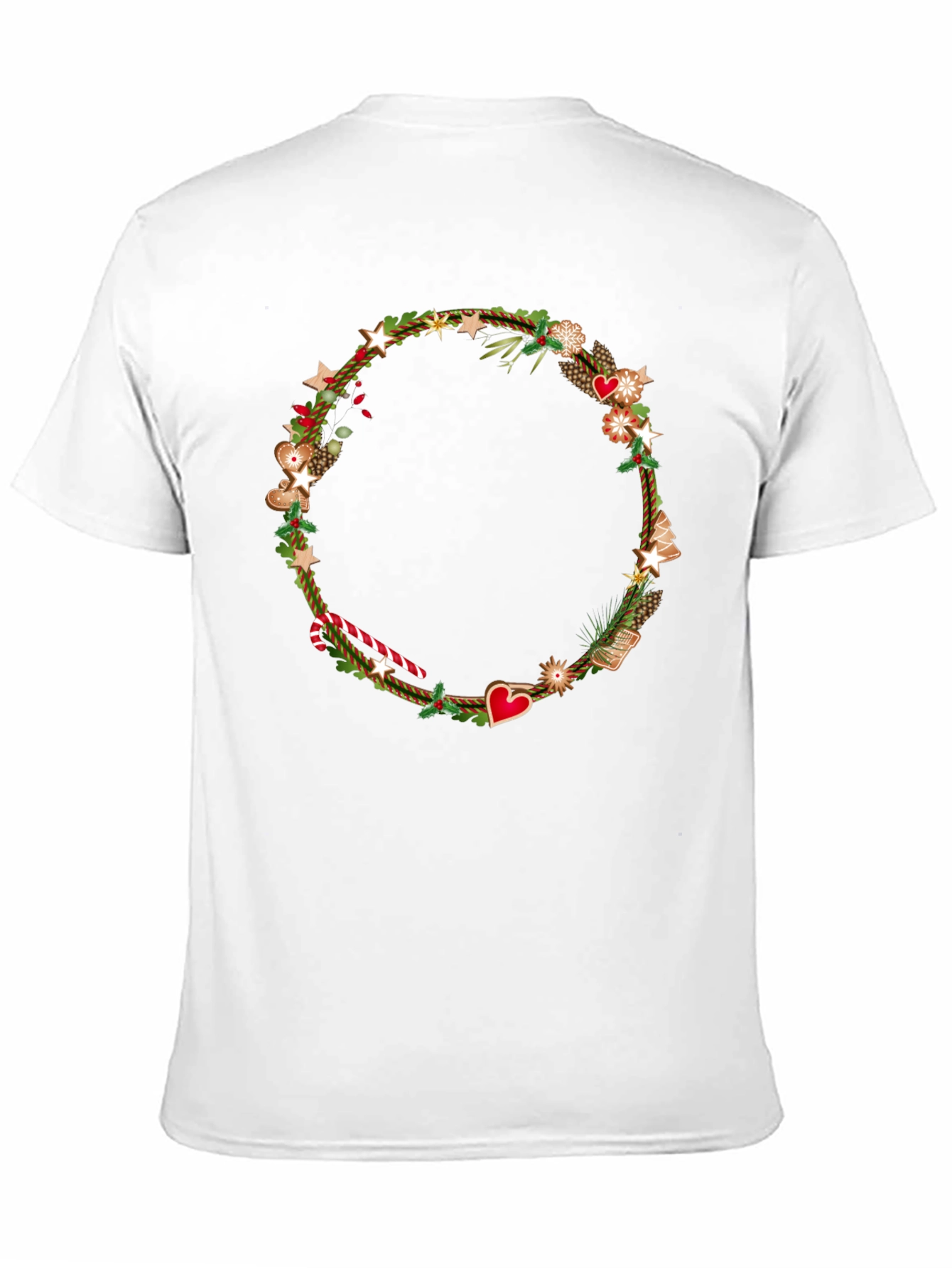 Festive Holiday Wreath Graphic T-Shirt