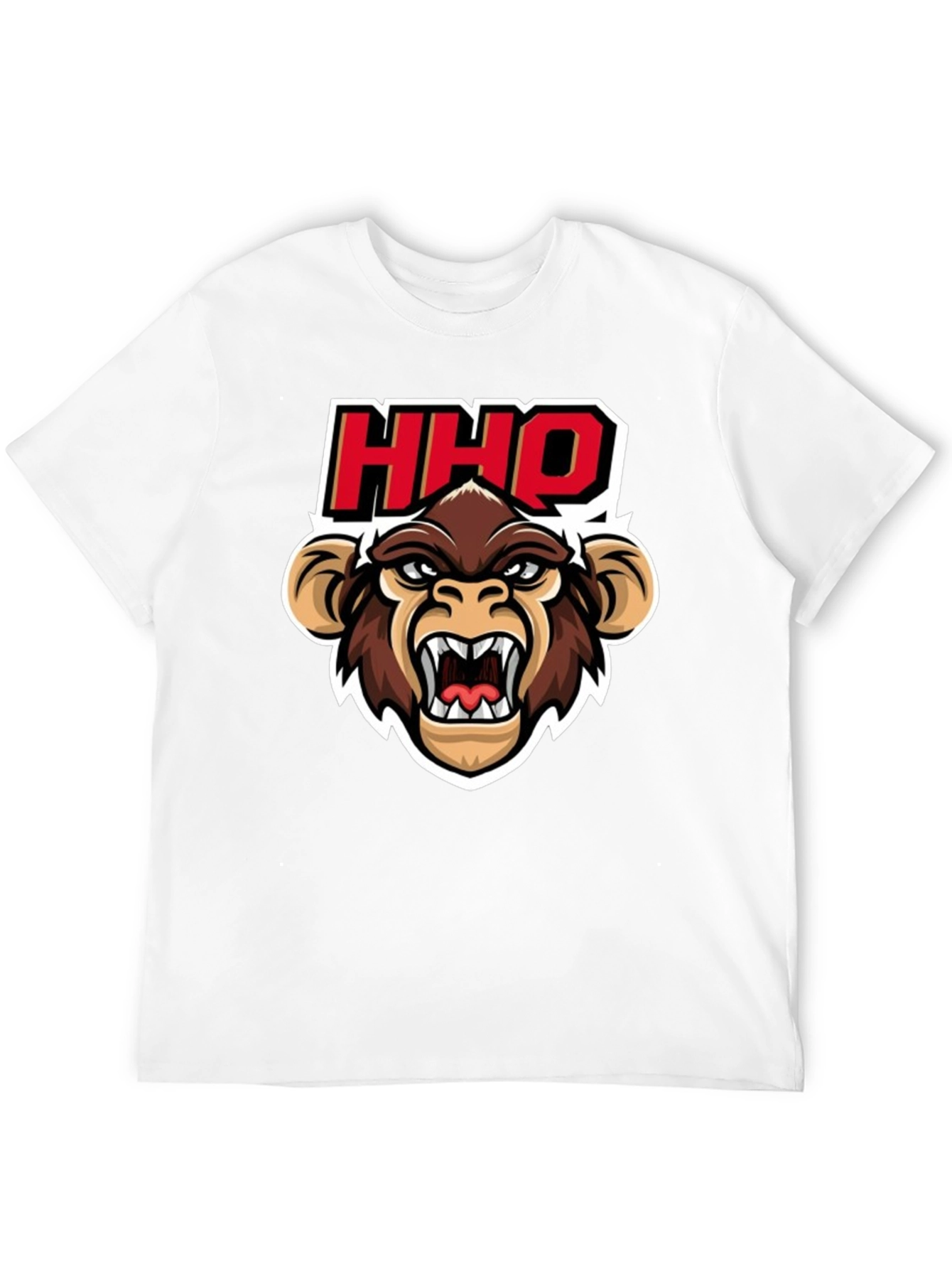 HHOQ Angry Monkey Graphic T-Shirt