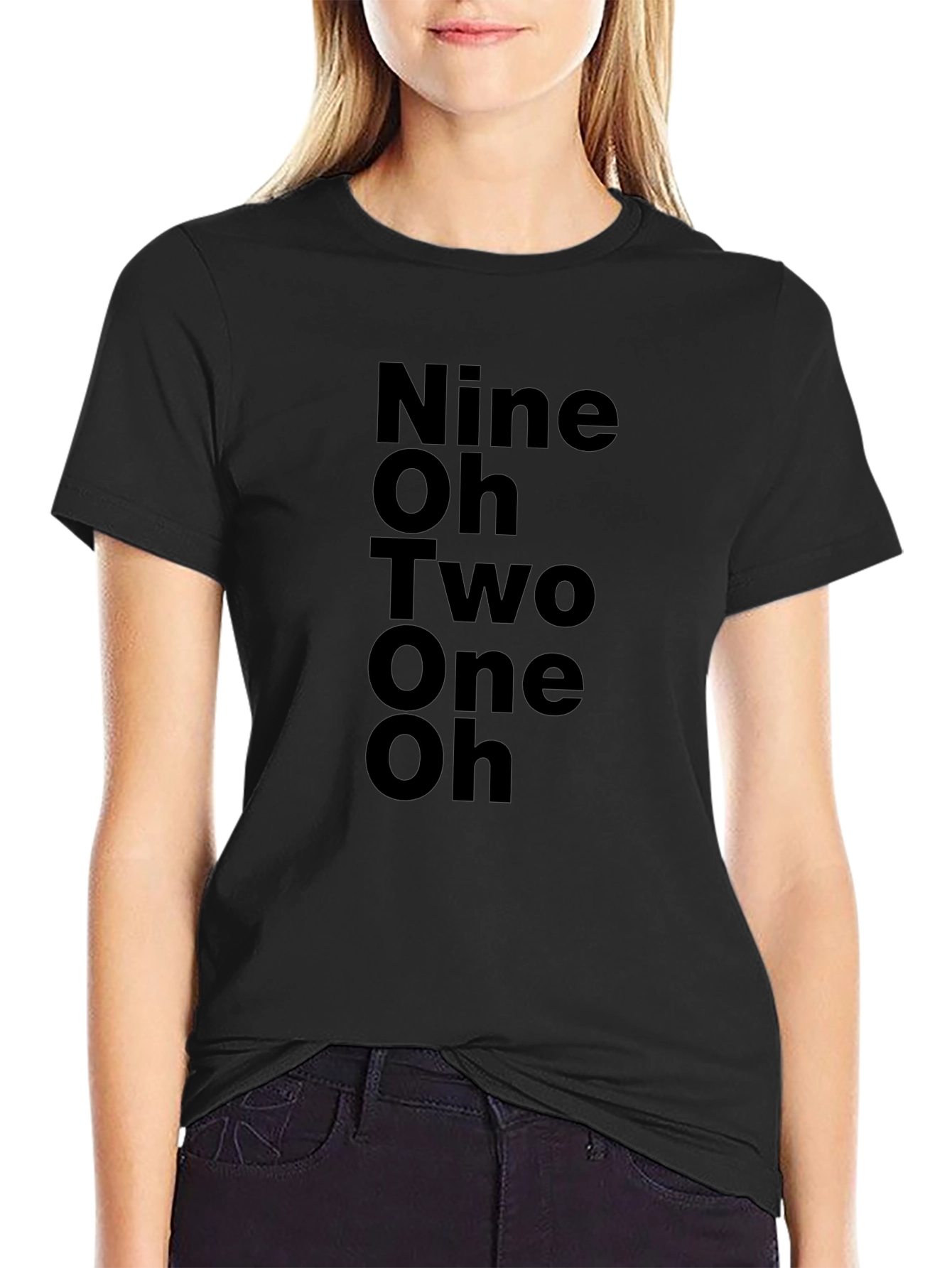 Nine Oh Two One Oh Black Graphic T-Shirt