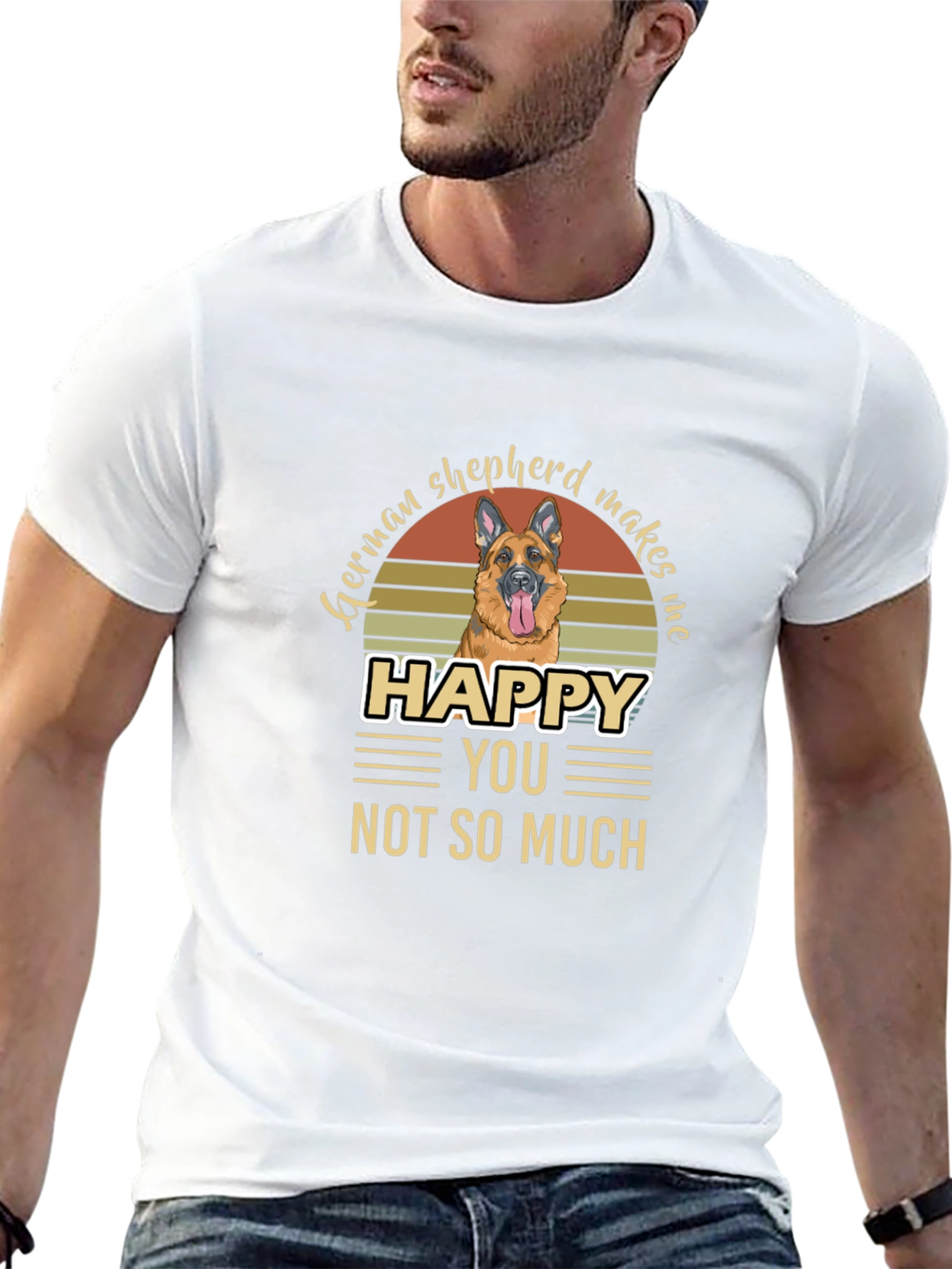 German Shepherd Makes Me Happy T-Shirt
