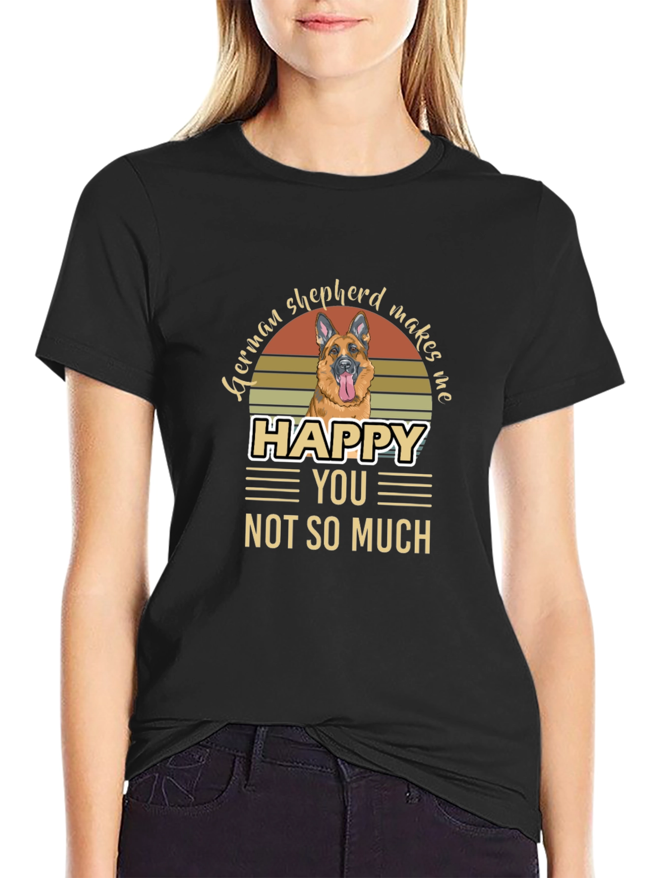 German Shepherd Makes Me Happy T-Shirt