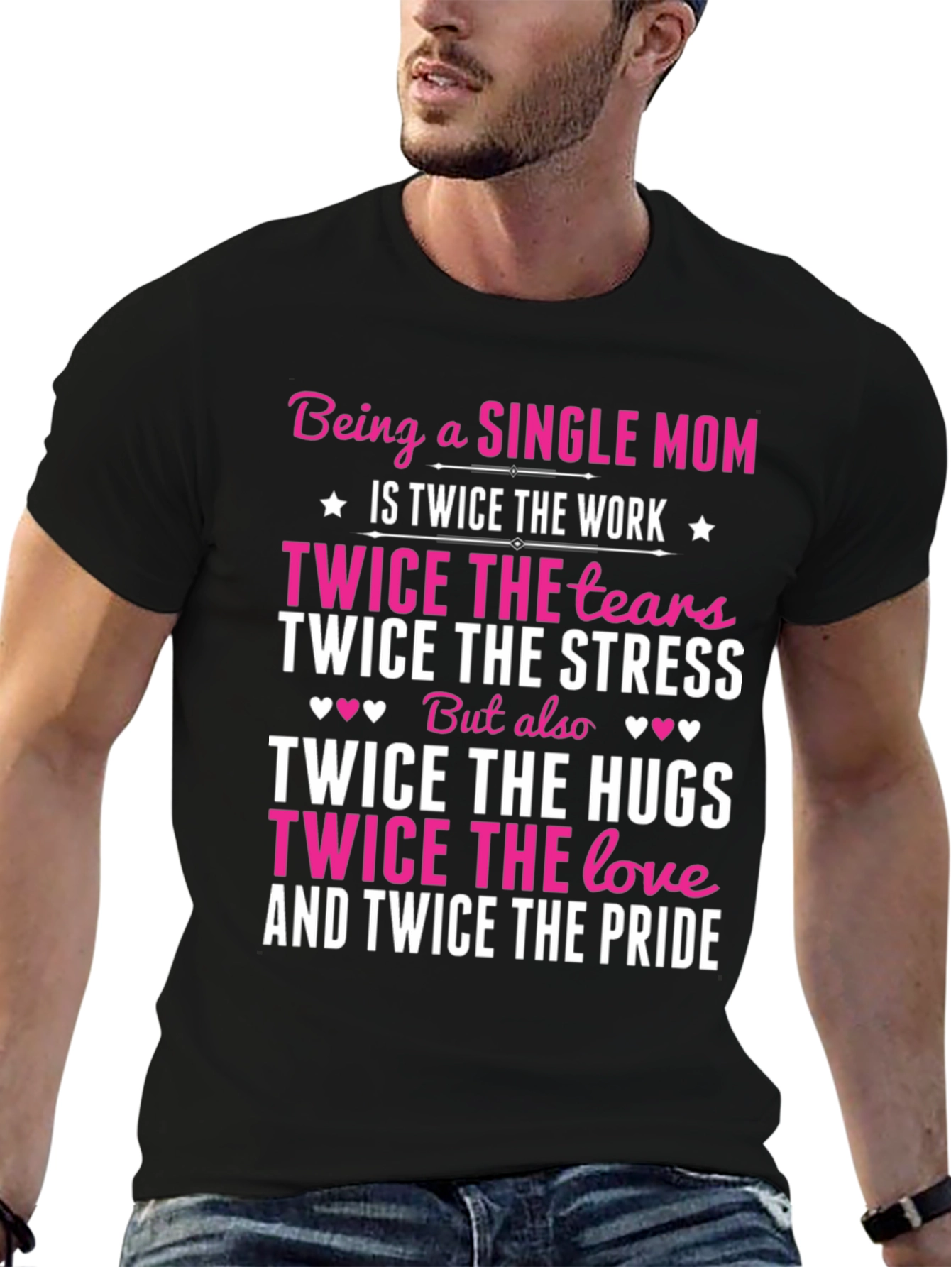 Single Mom Twice The Love Graphic Tee