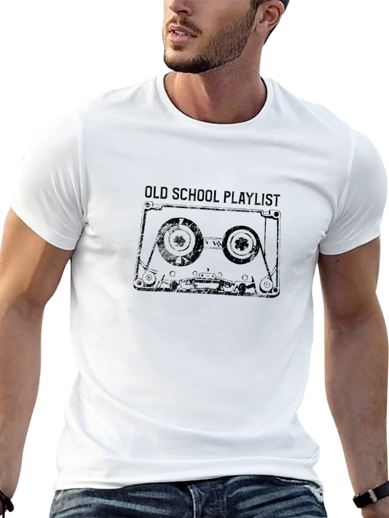 Old School Playlist Cassette Tape T-Shirt