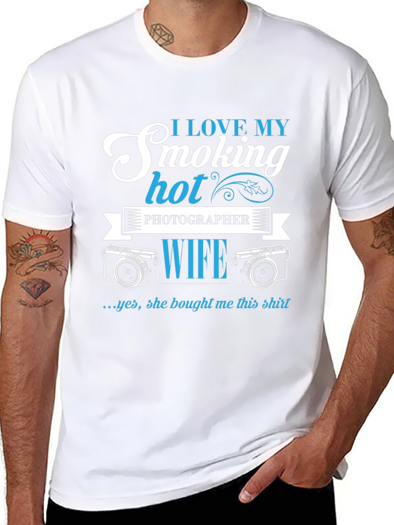I Love My Smoking Hot Photographer Wife T-Shirt