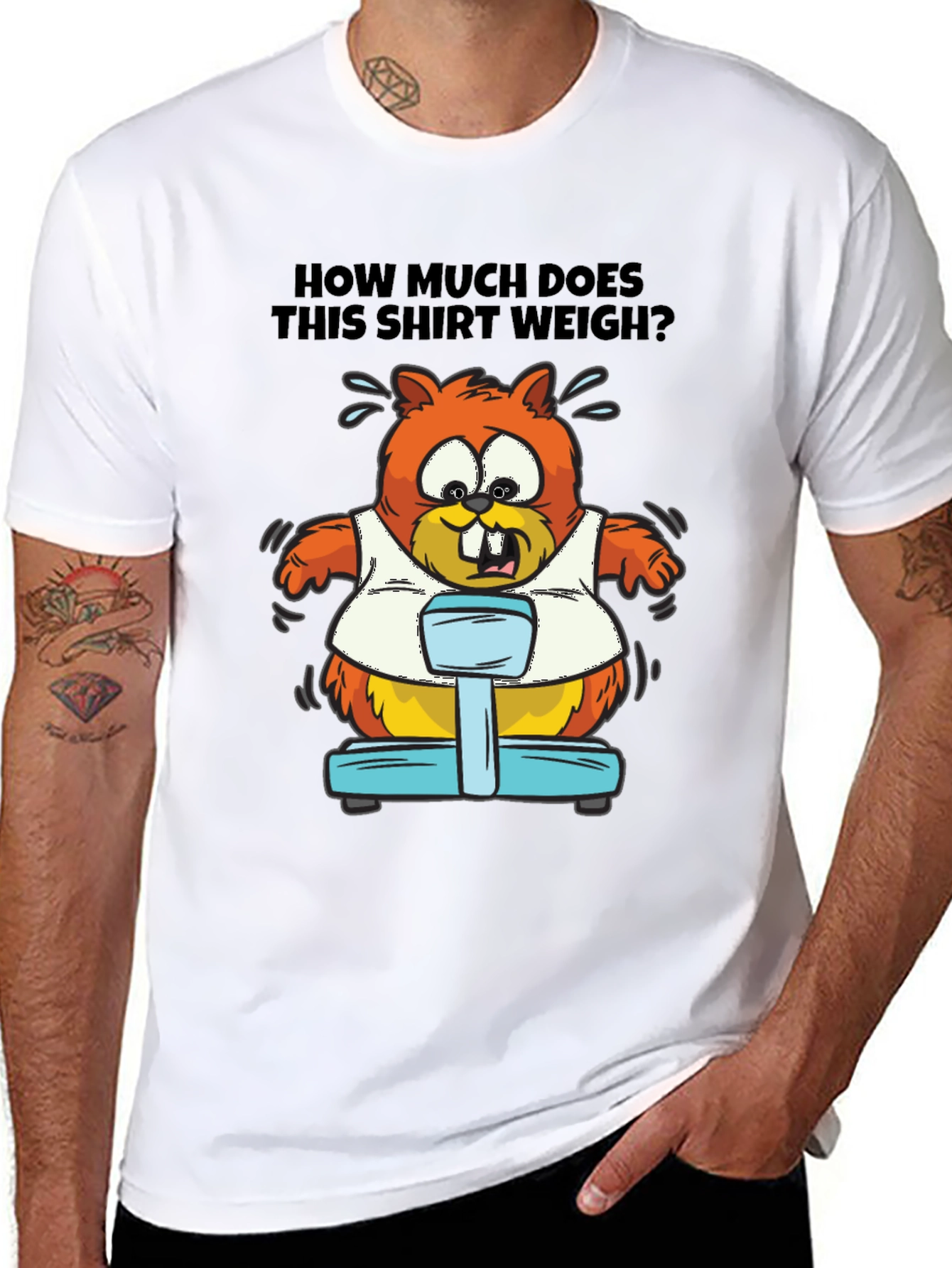 Humorous Beaver Weight T-Shirt