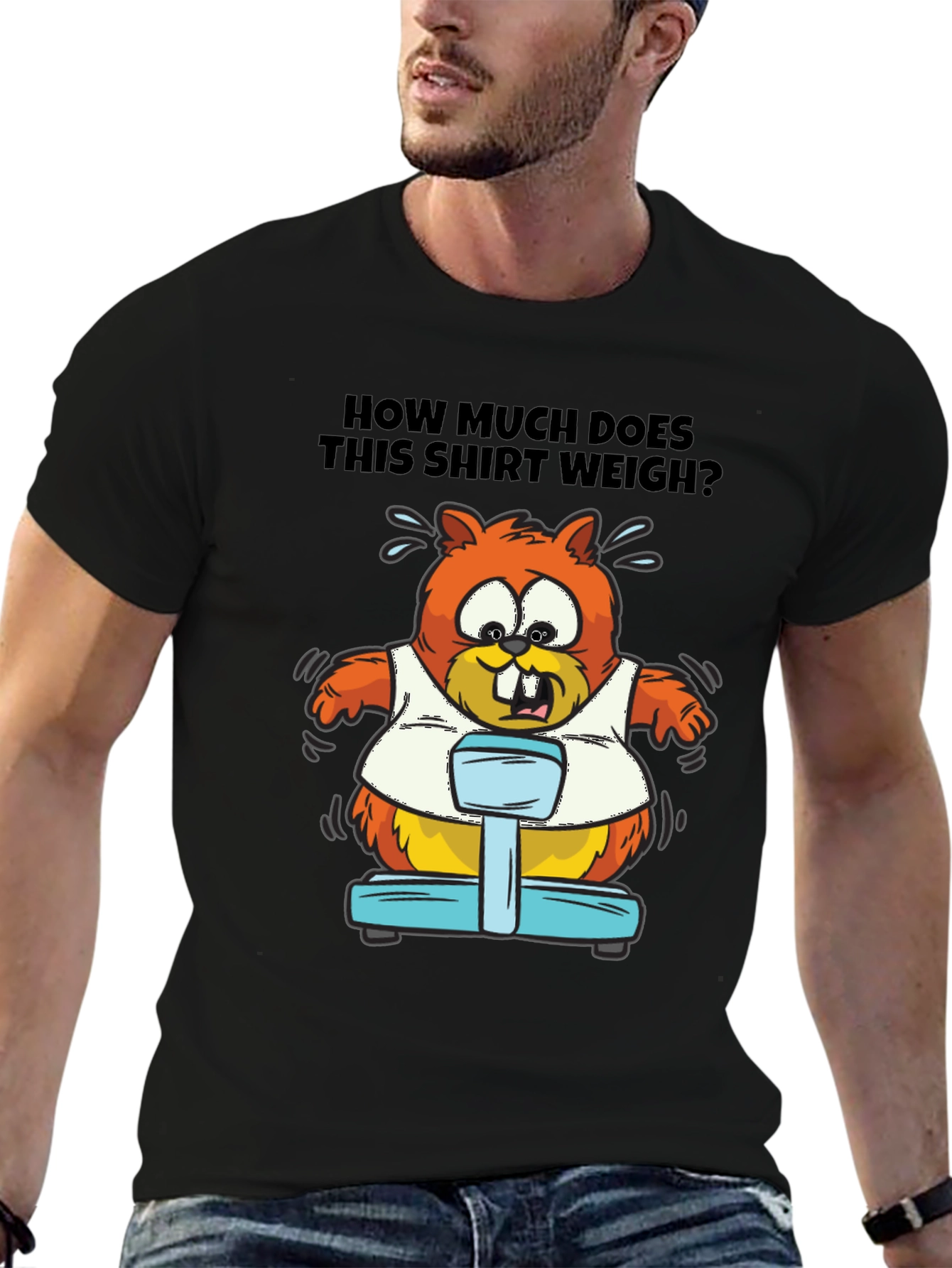 Humorous Beaver Weight T-Shirt