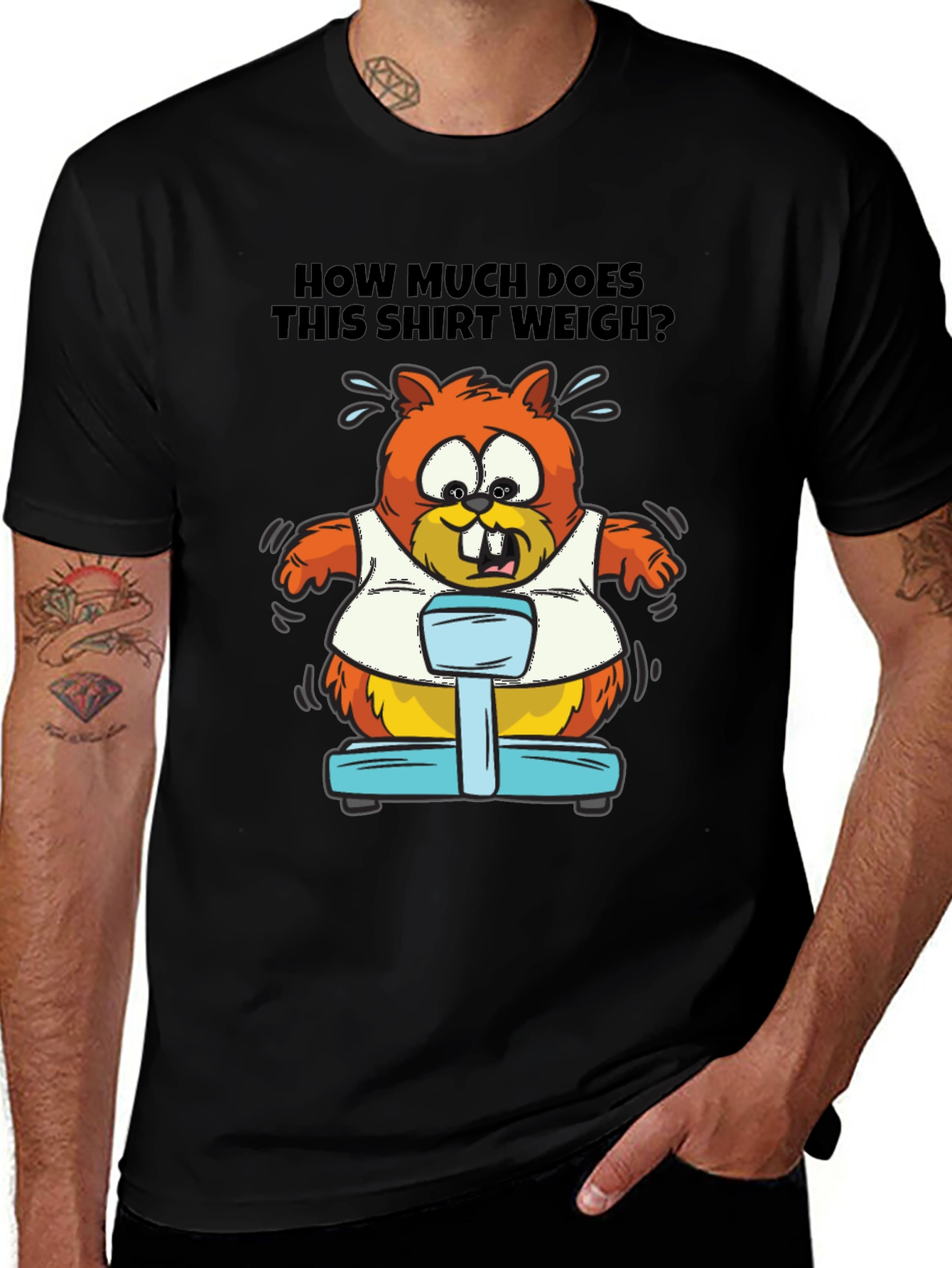 Humorous Beaver Weight T-Shirt