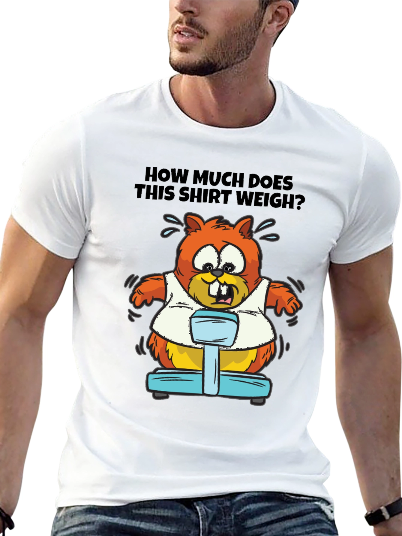Humorous Beaver Weight T-Shirt