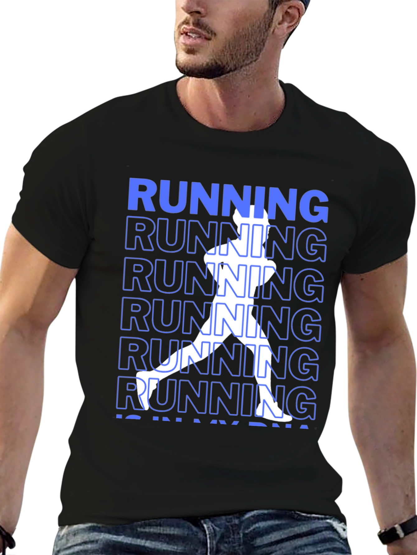 Running DNA Graphic Tee - Black Casual Shirt