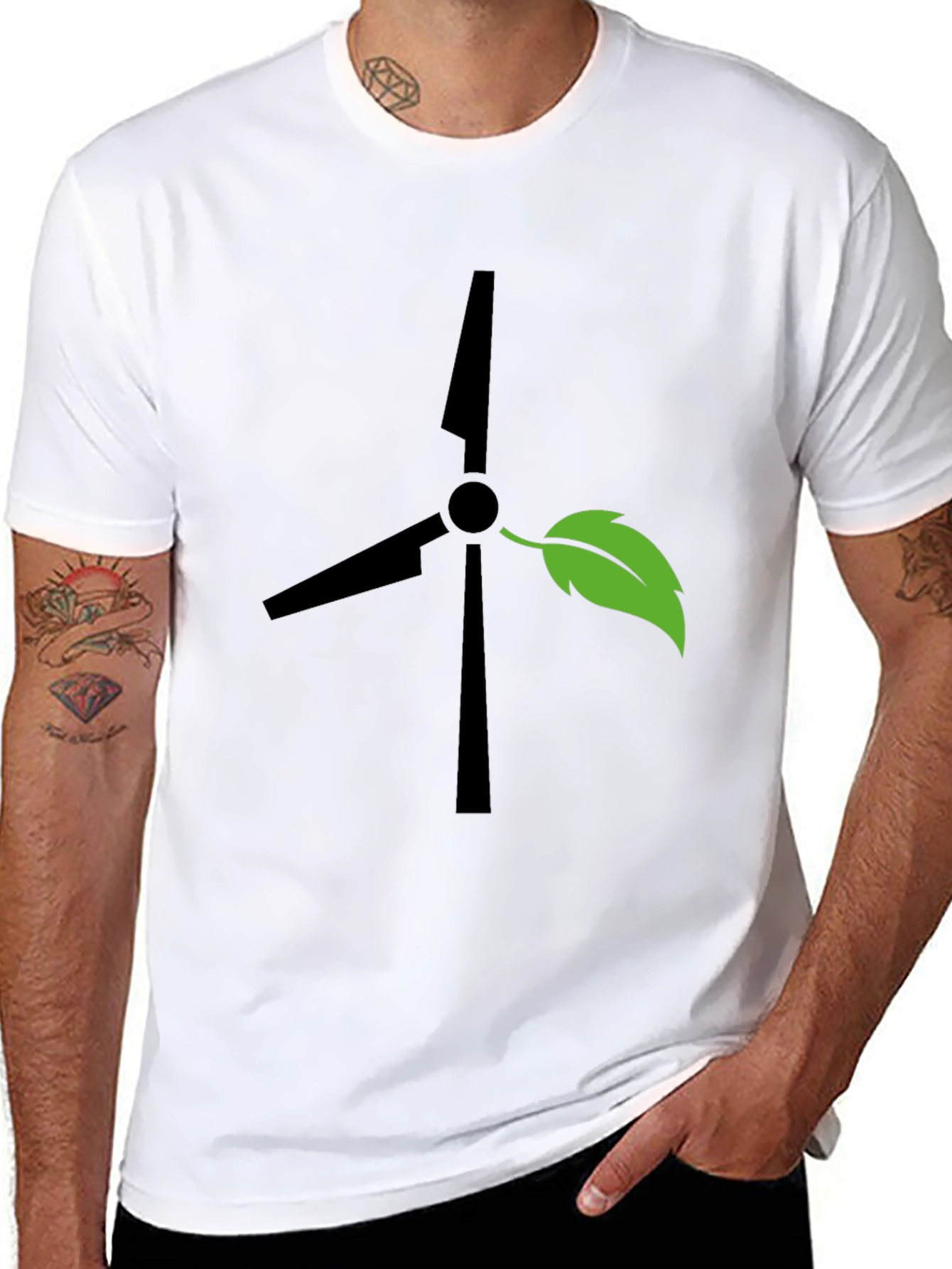 Eco-Friendly Turbine Graphic Tee