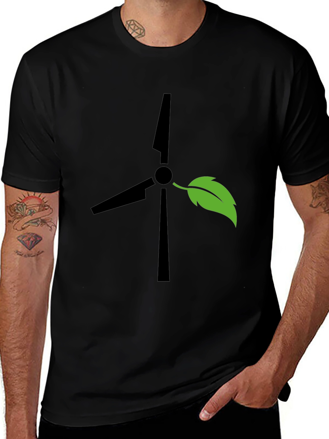 Eco-Friendly Turbine Graphic Tee
