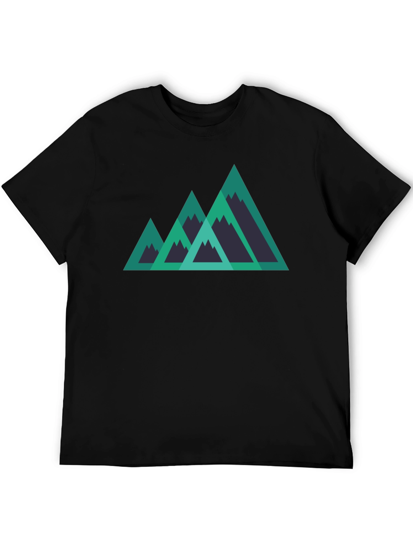 Geometric Mountain T-Shirt - Modern Minimalist Design