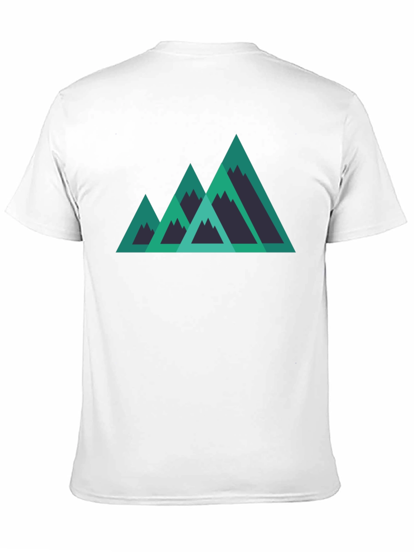 Geometric Mountain T-Shirt - Modern Minimalist Design