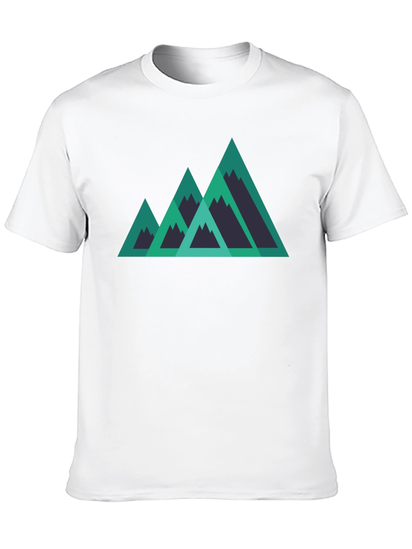 Geometric Mountain T-Shirt - Modern Minimalist Design
