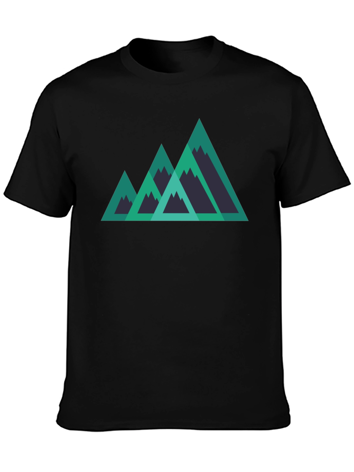 Geometric Mountain T-Shirt - Modern Minimalist Design