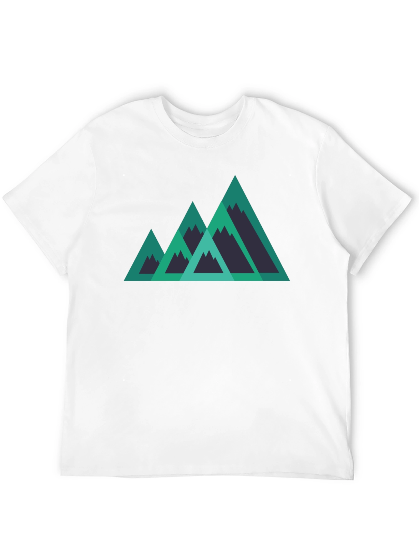 Geometric Mountain T-Shirt - Modern Minimalist Design