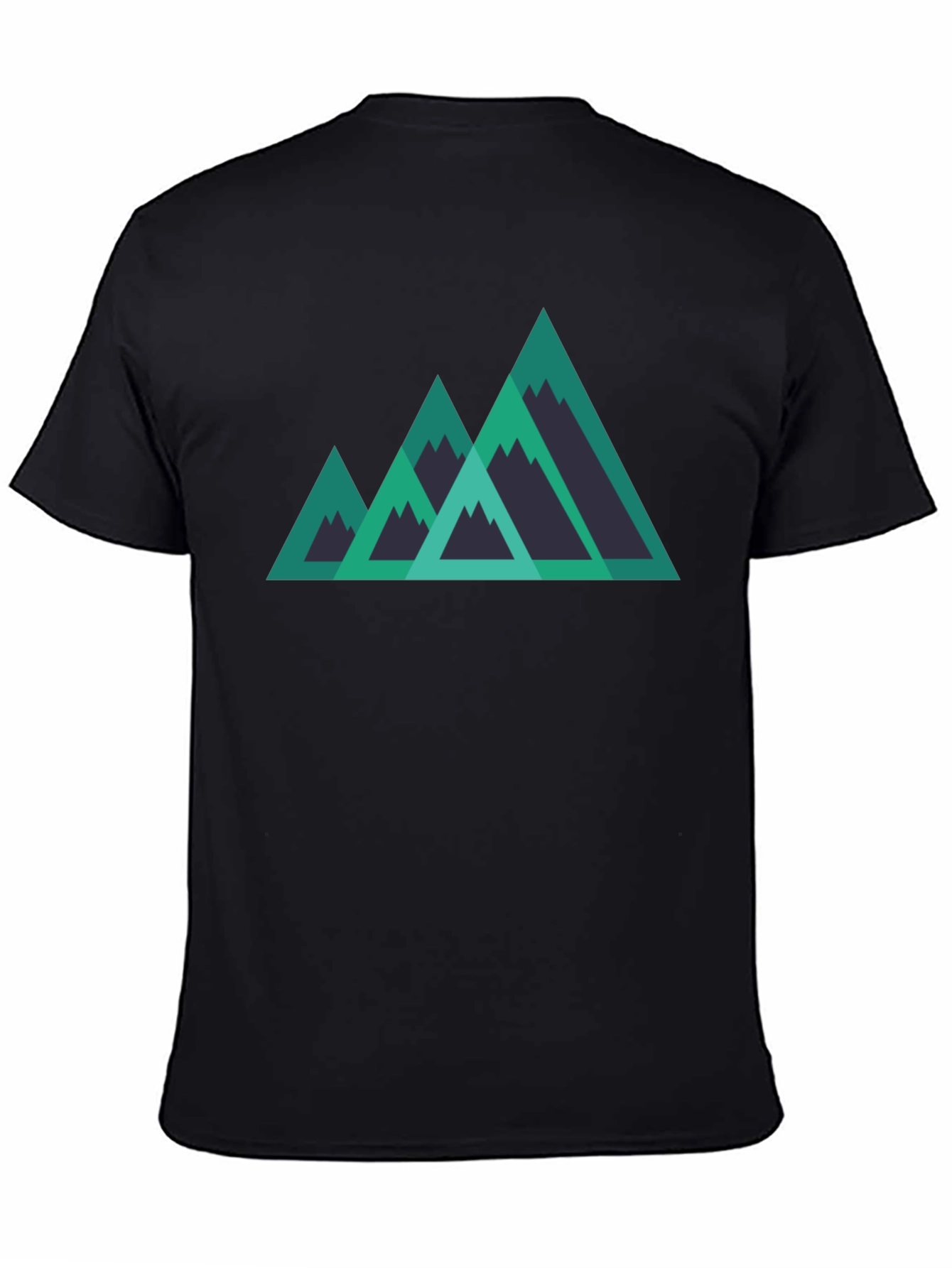 Geometric Mountain T-Shirt - Modern Minimalist Design