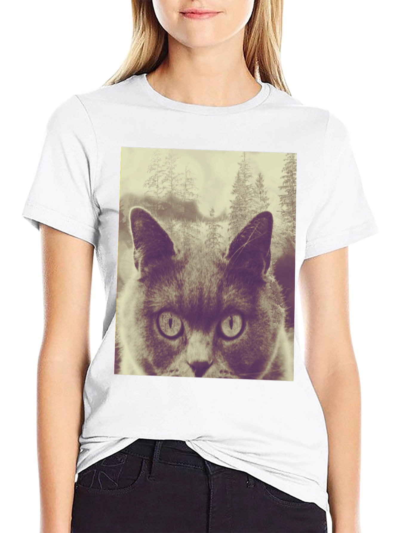 Cat in the Woods Graphic Tee