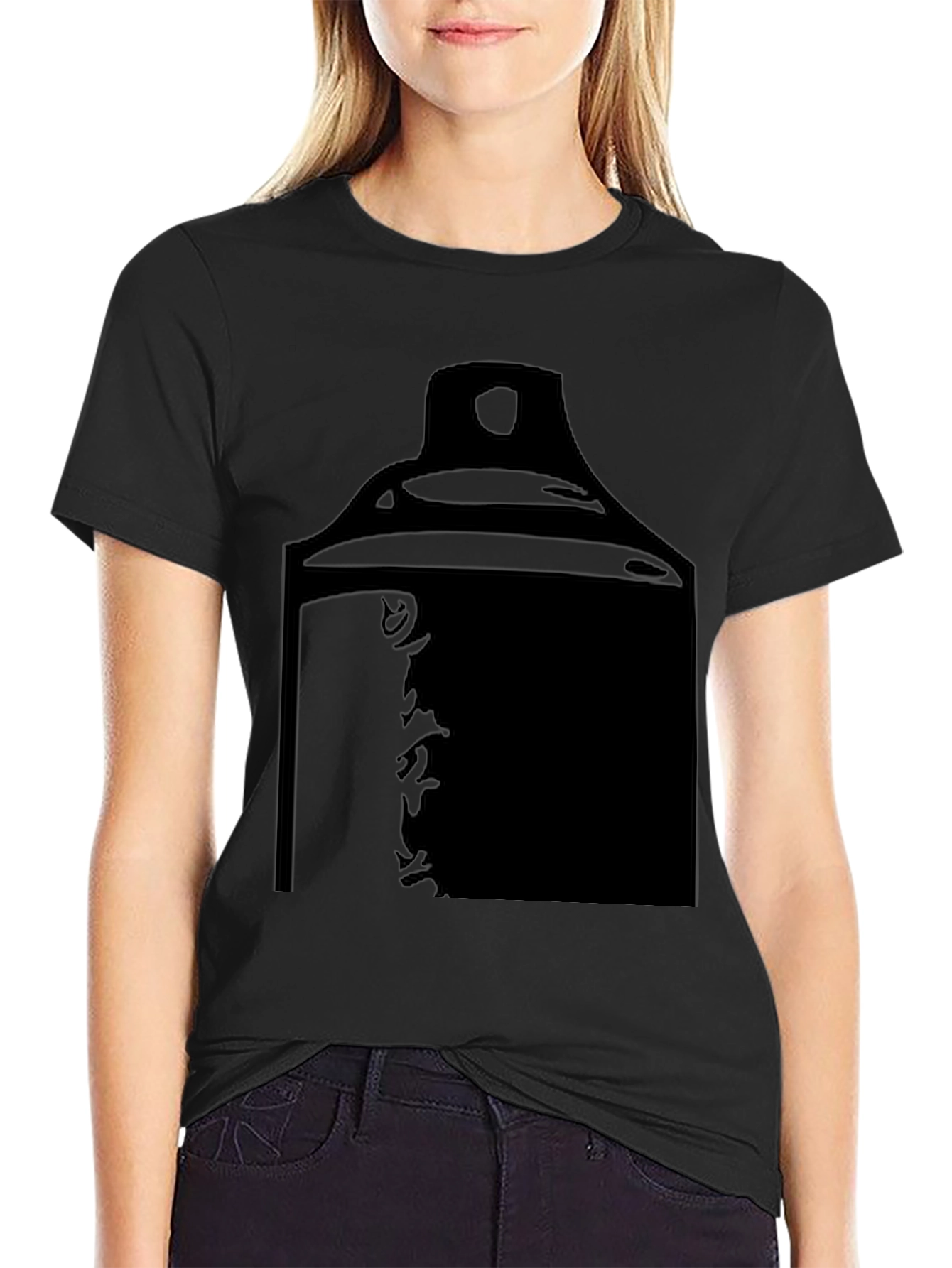 Graphic Print T-Shirt - Spray Can Design