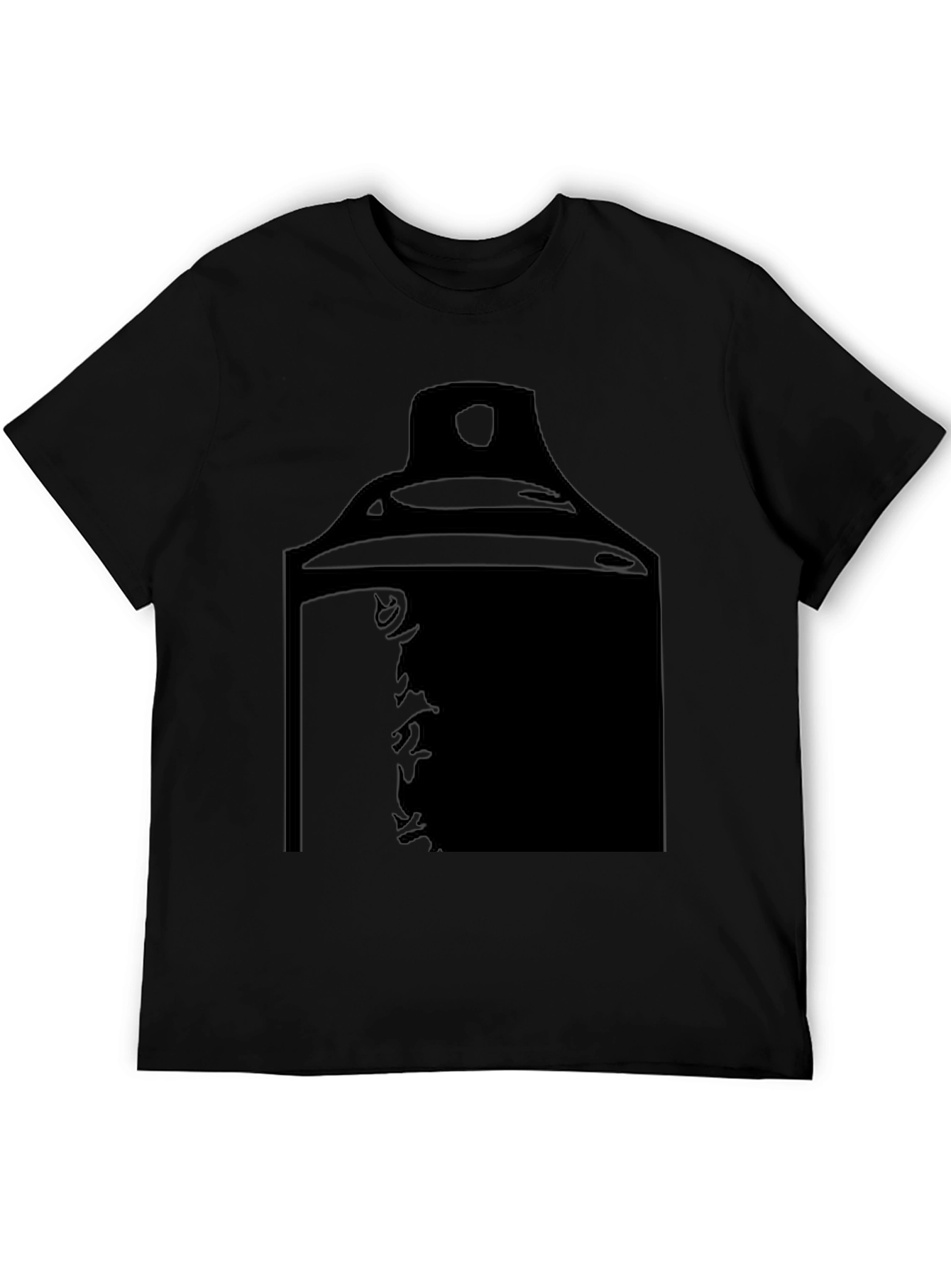 Graphic Print T-Shirt - Spray Can Design