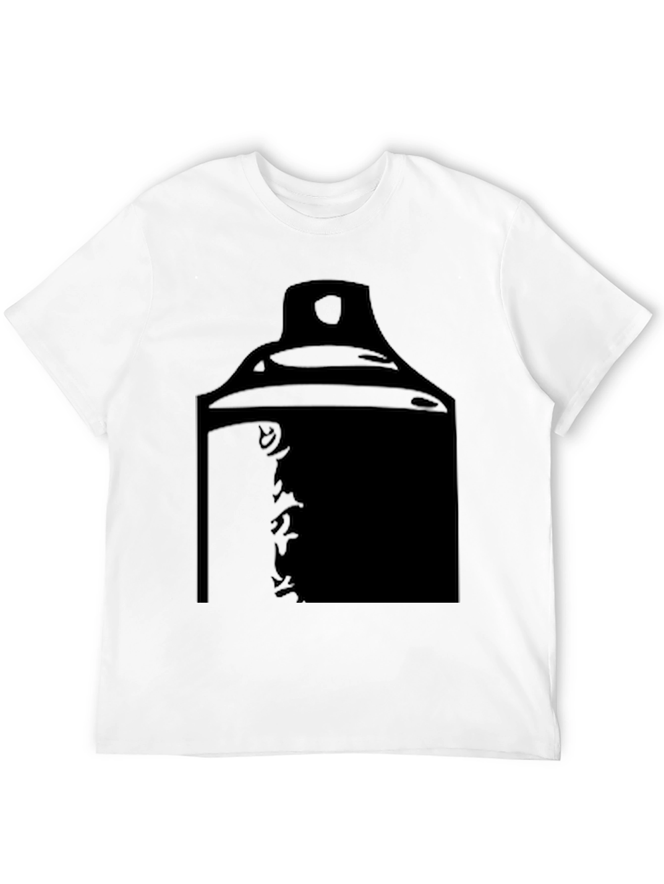 Graphic Print T-Shirt - Spray Can Design