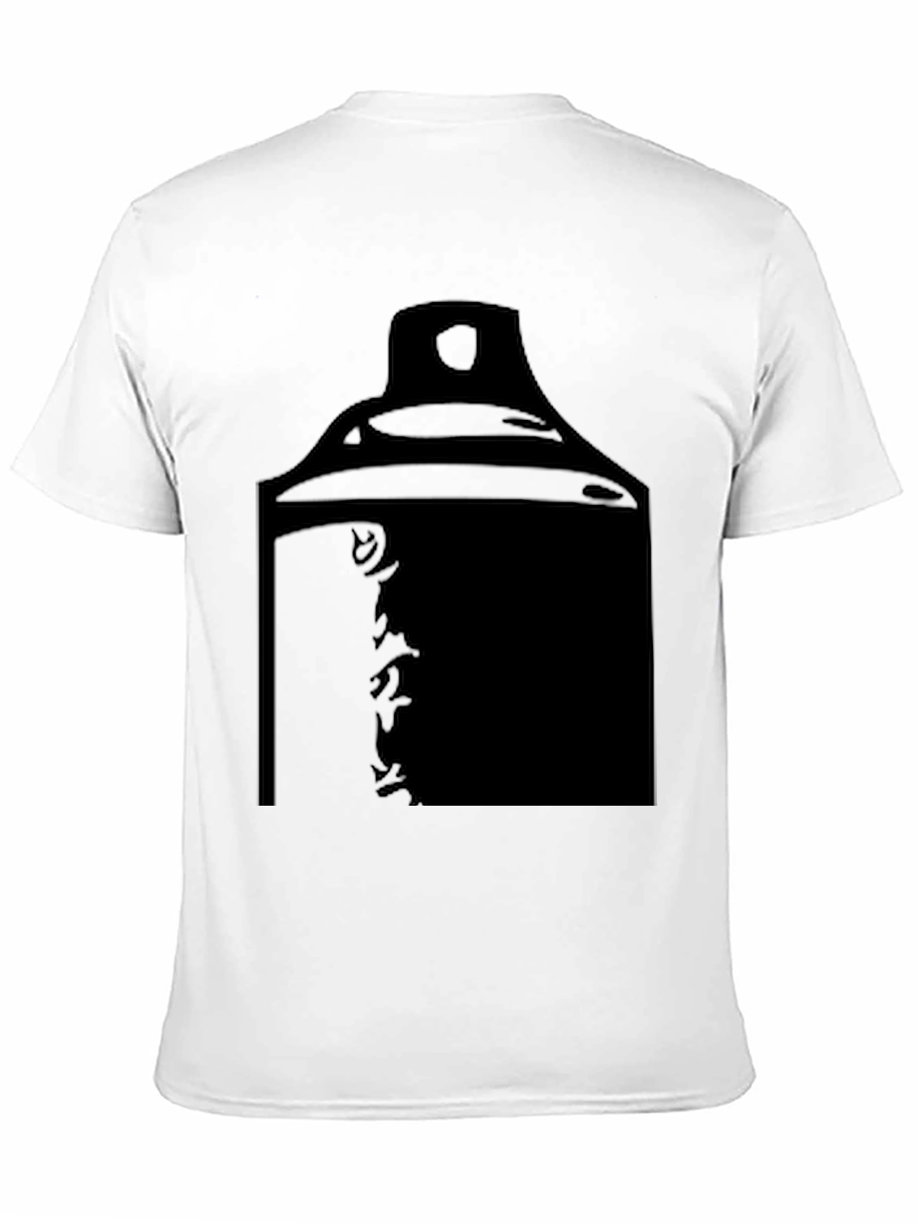 Graphic Print T-Shirt - Spray Can Design