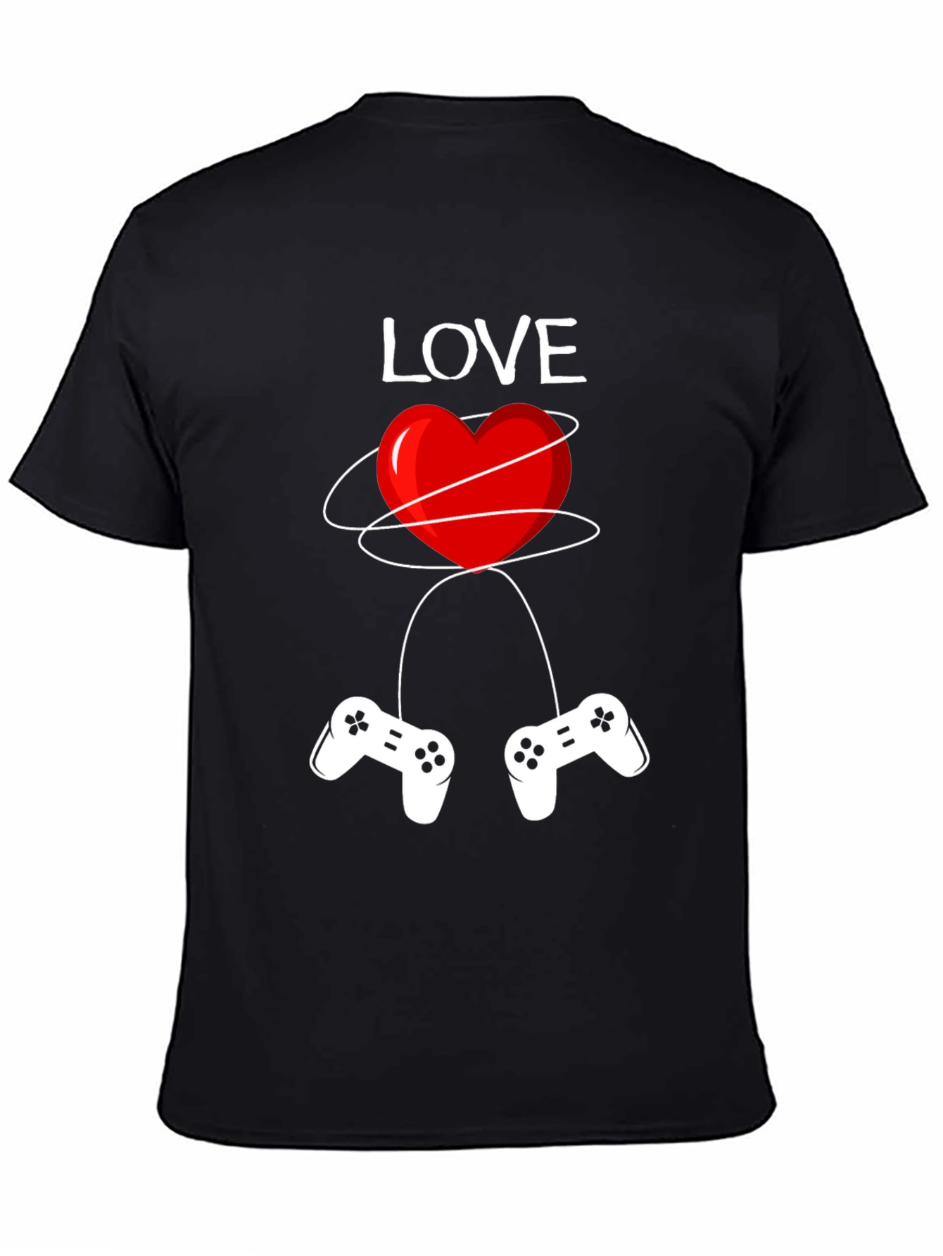 Gamer Love T-Shirt - Red Heart Design