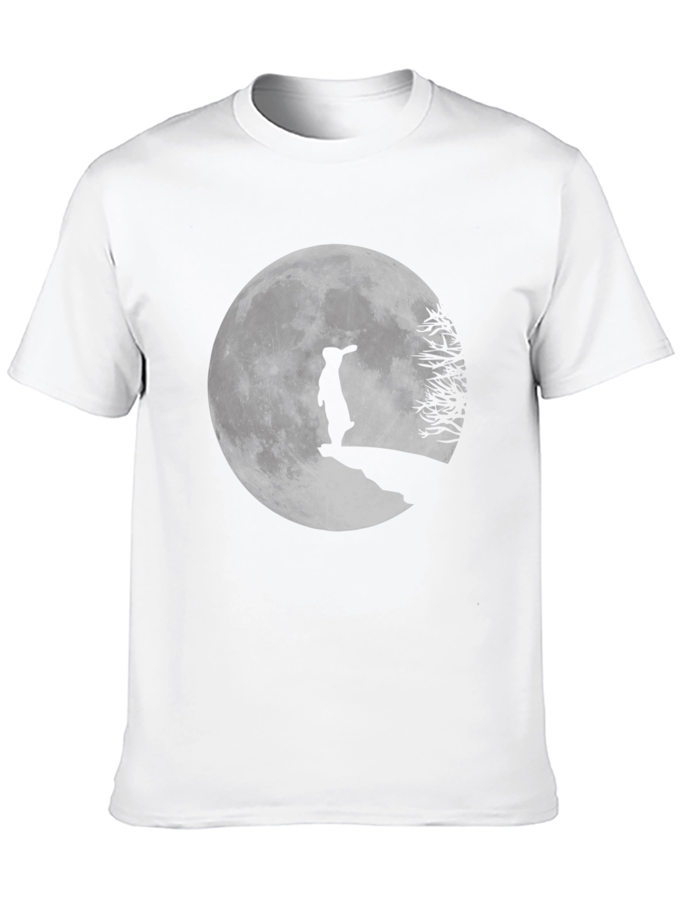 Moon Gazing Rabbit Graphic Tee - Black
