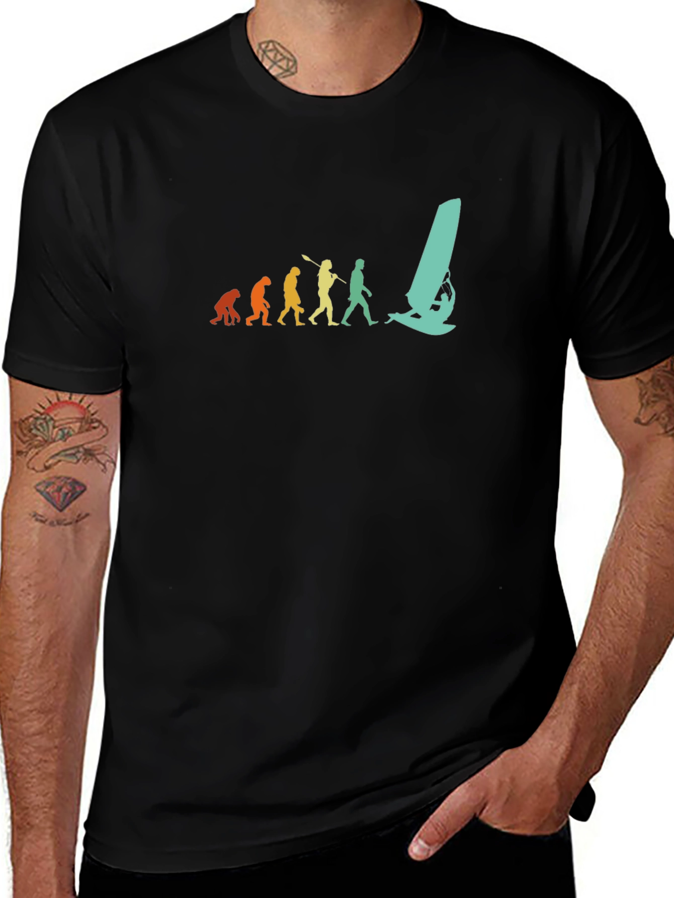 Evolution of Windsurfing Graphic T-Shirt