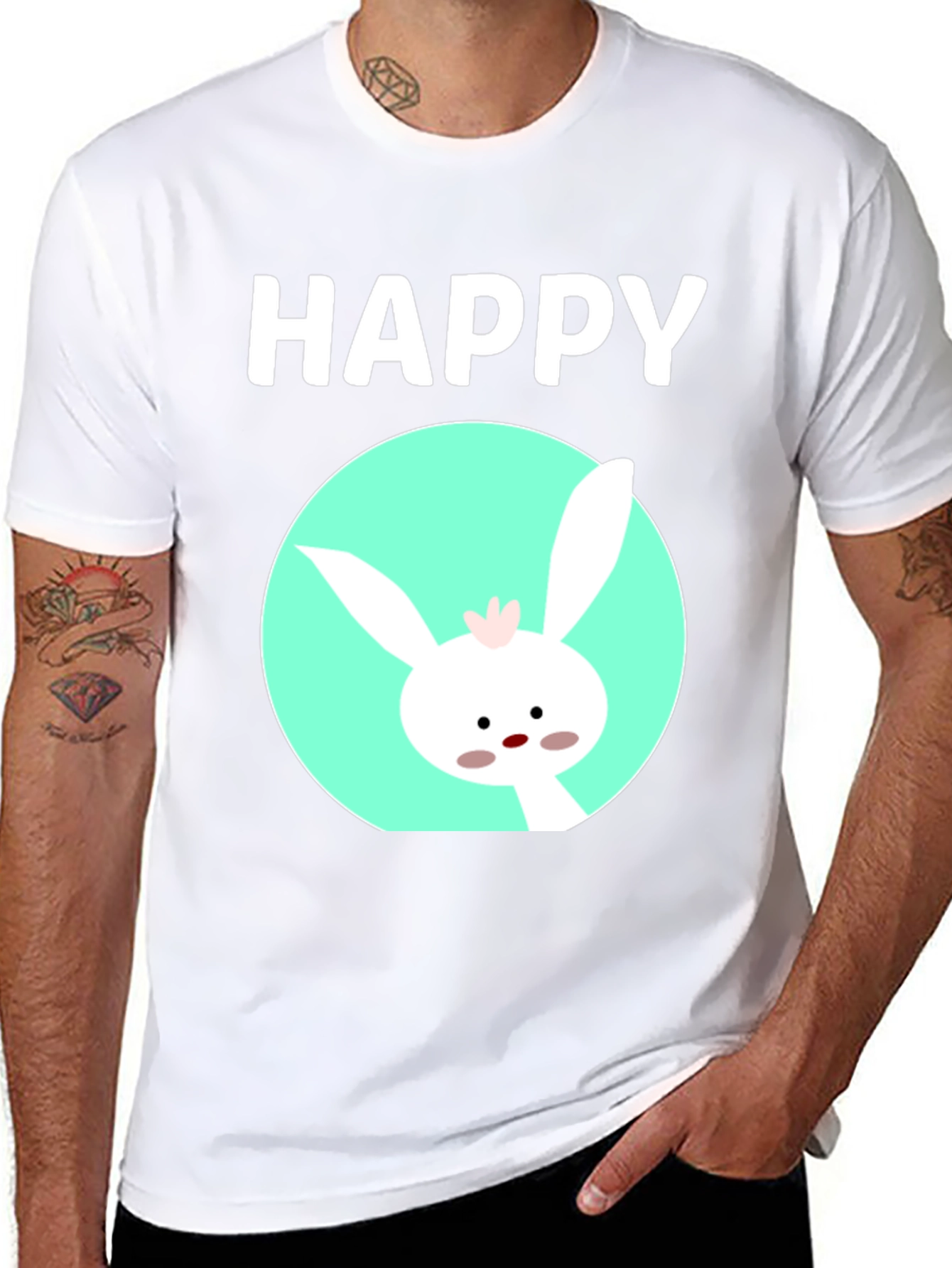 Happy Easter Bunny T-Shirt - Cute Holiday Tee