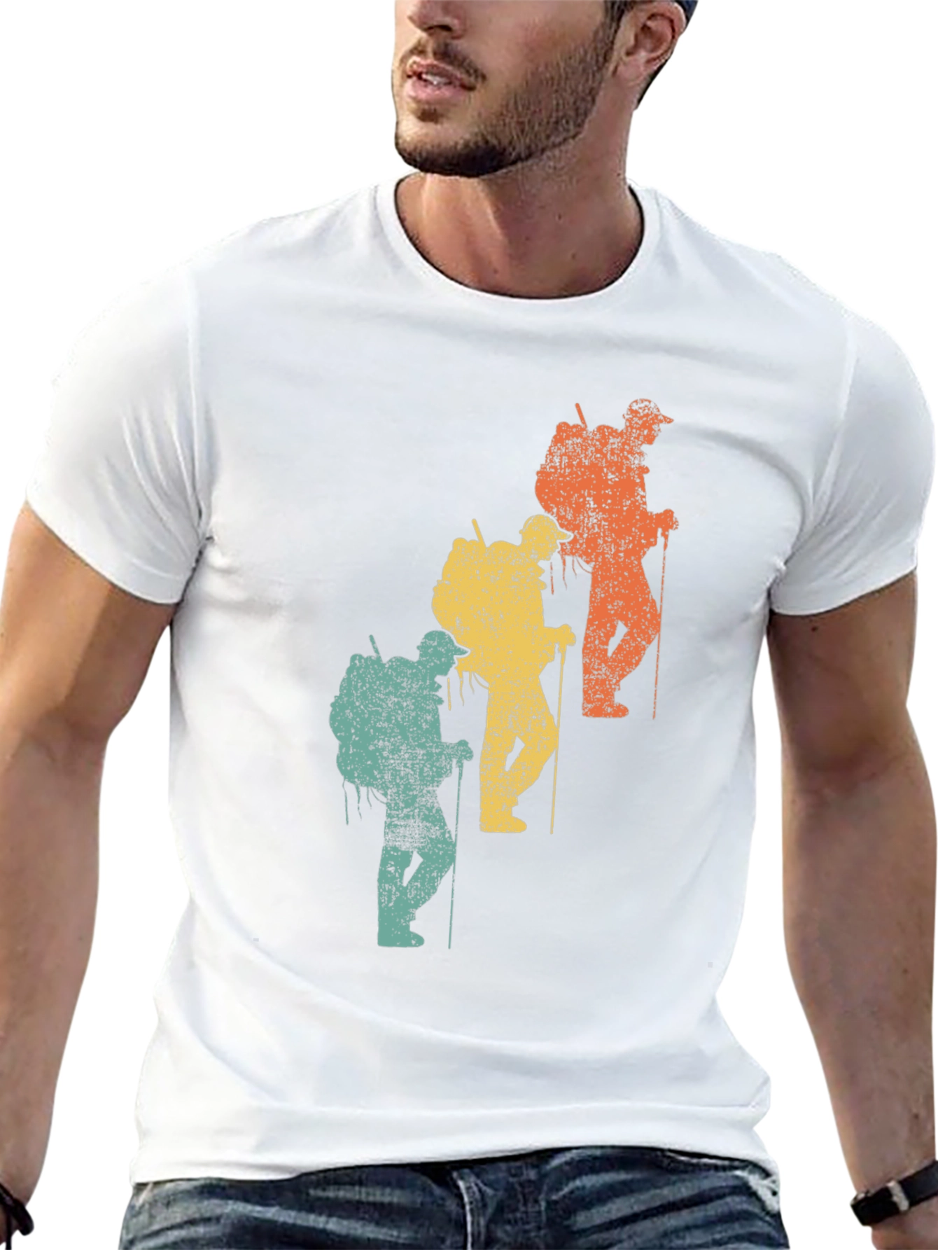 Retro Hiker Graphic Tee - Adventure Ready