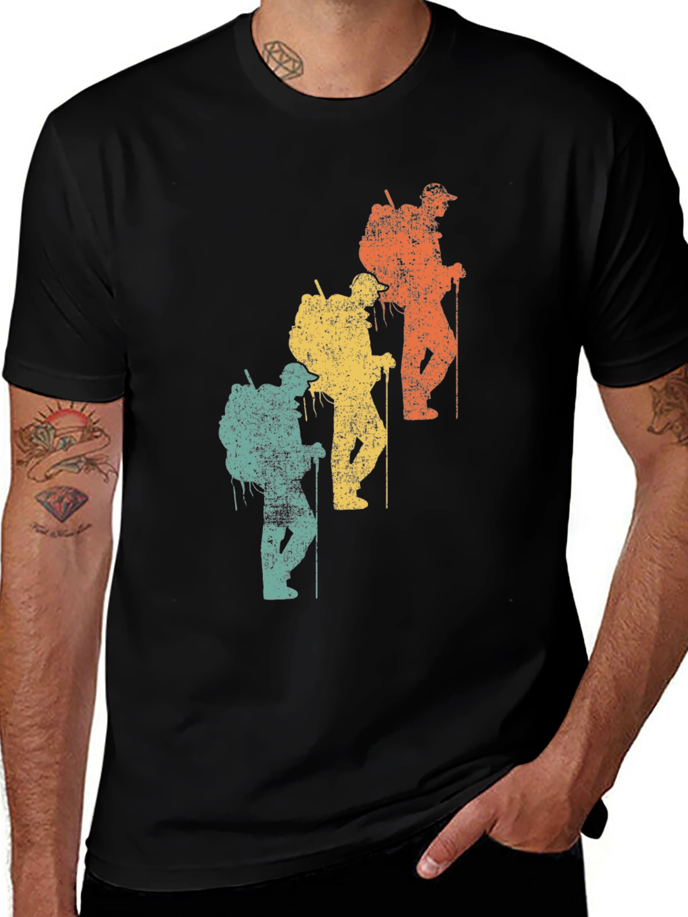 Retro Hiker Graphic Tee - Adventure Ready