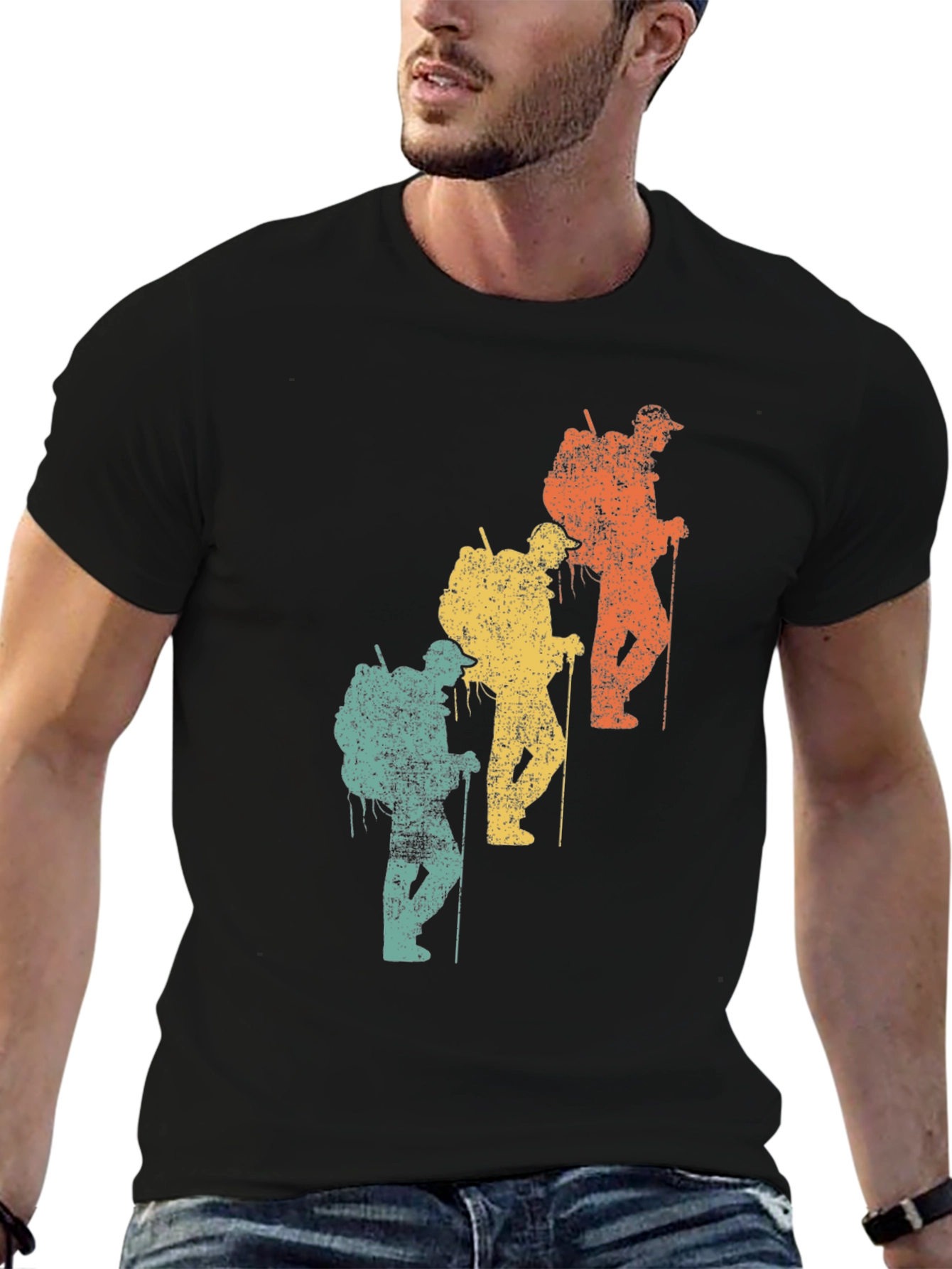 Retro Hiker Graphic Tee - Adventure Ready