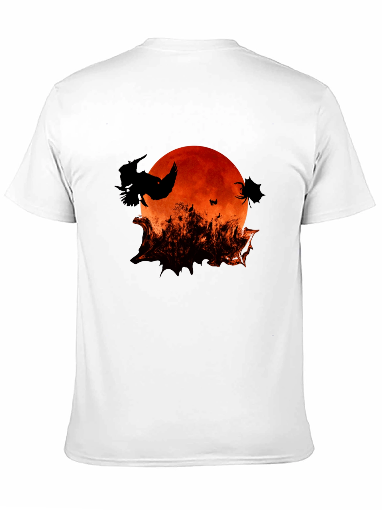 Halloween Bats and Moon Graphic T-Shirt