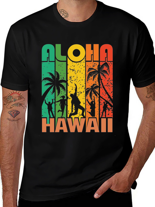 Aloha Hawaii T-Shirt: Retro Beach Design Soft Cotton