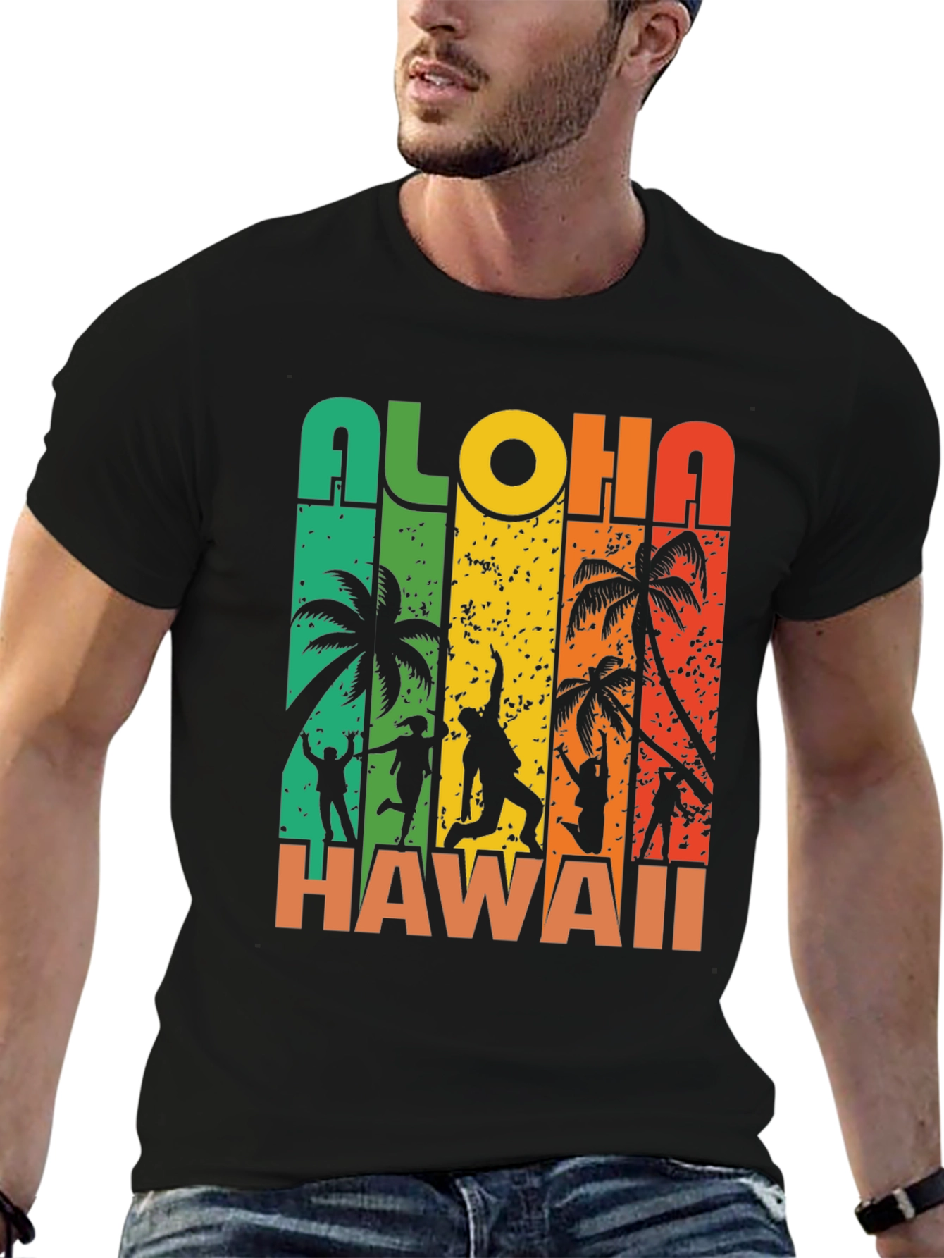Aloha Hawaii T-Shirt: Retro Beach Design Soft Cotton