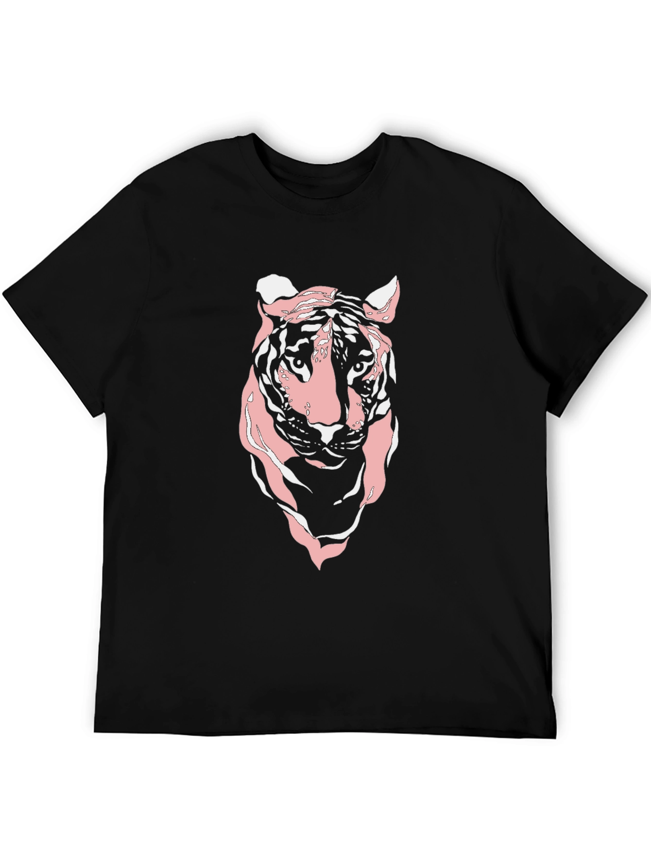 Pink Tiger Graphic Tee - Black T-Shirt