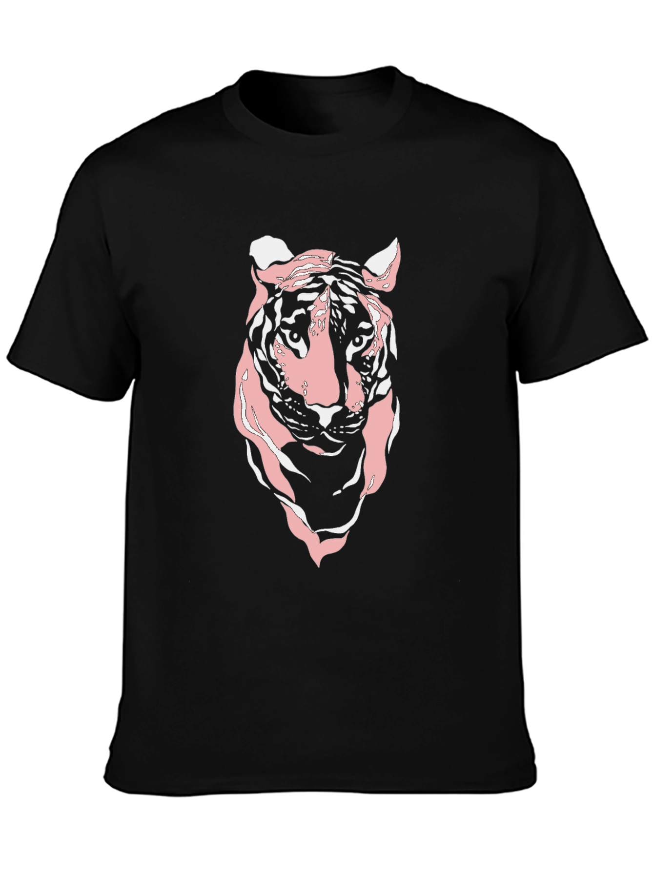 Pink Tiger Graphic Tee - Black T-Shirt