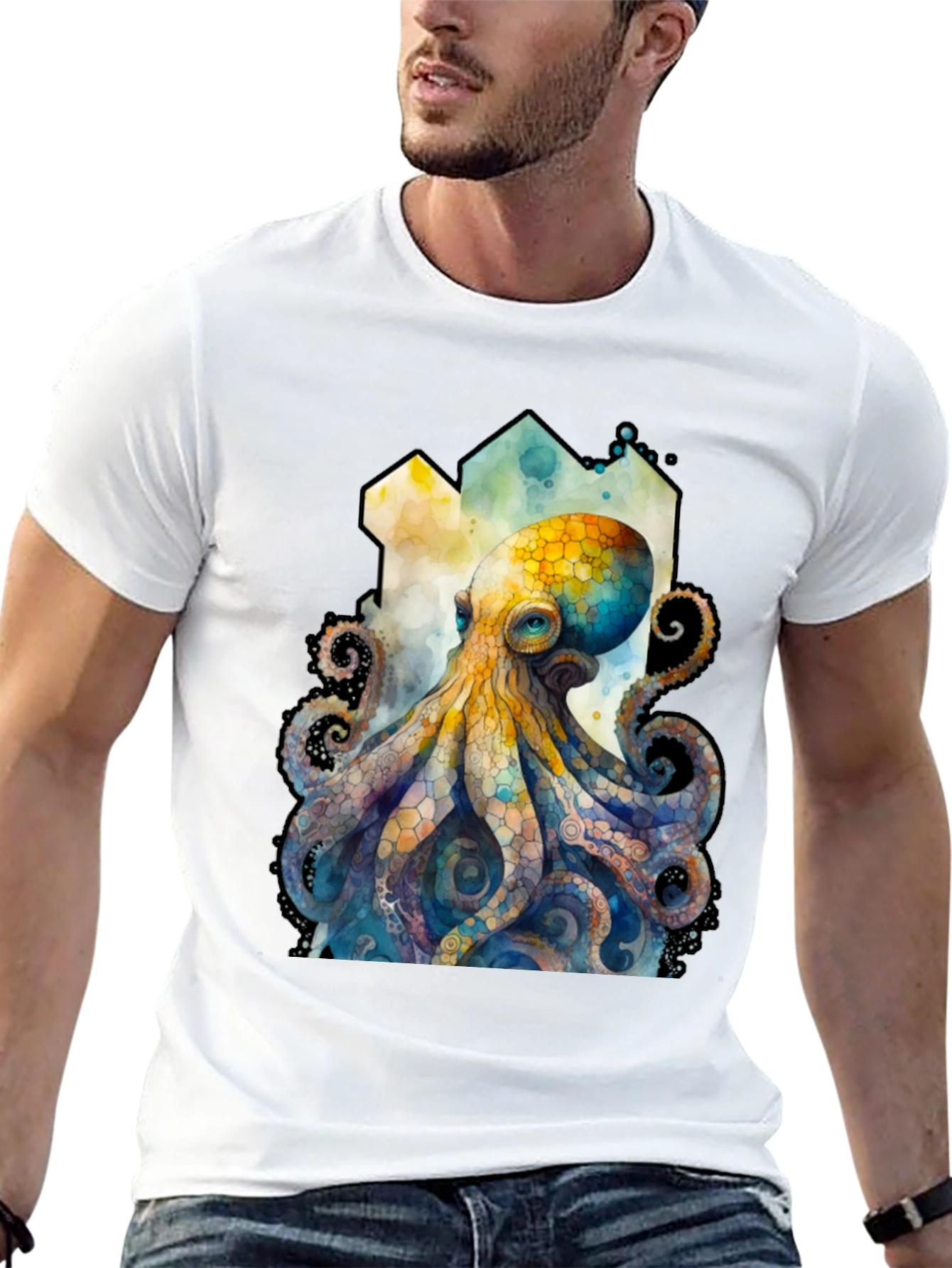 Watercolor Octopus Graphic Tee