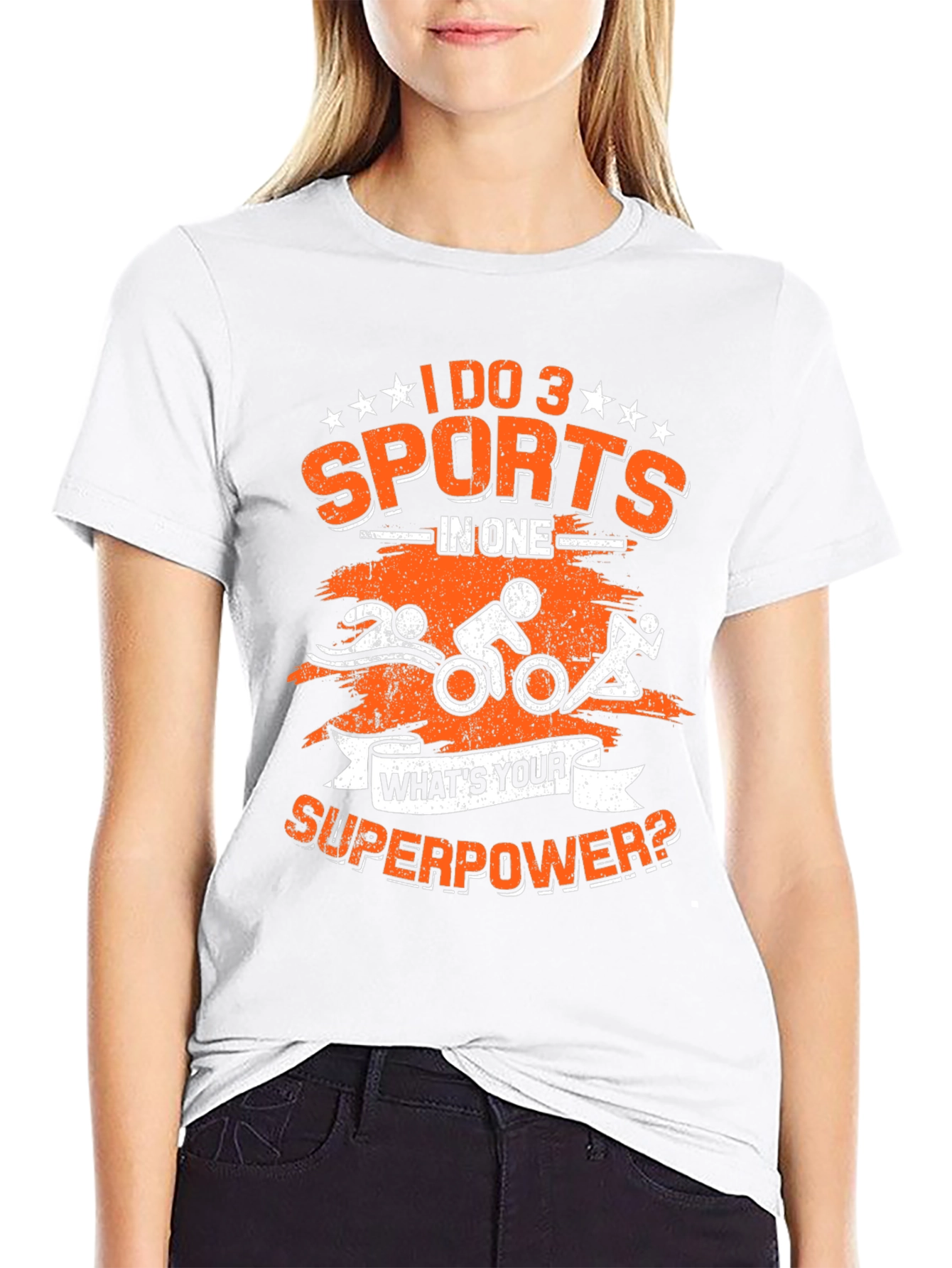 Triathlon Superpower T-Shirt: Swim Bike Run!