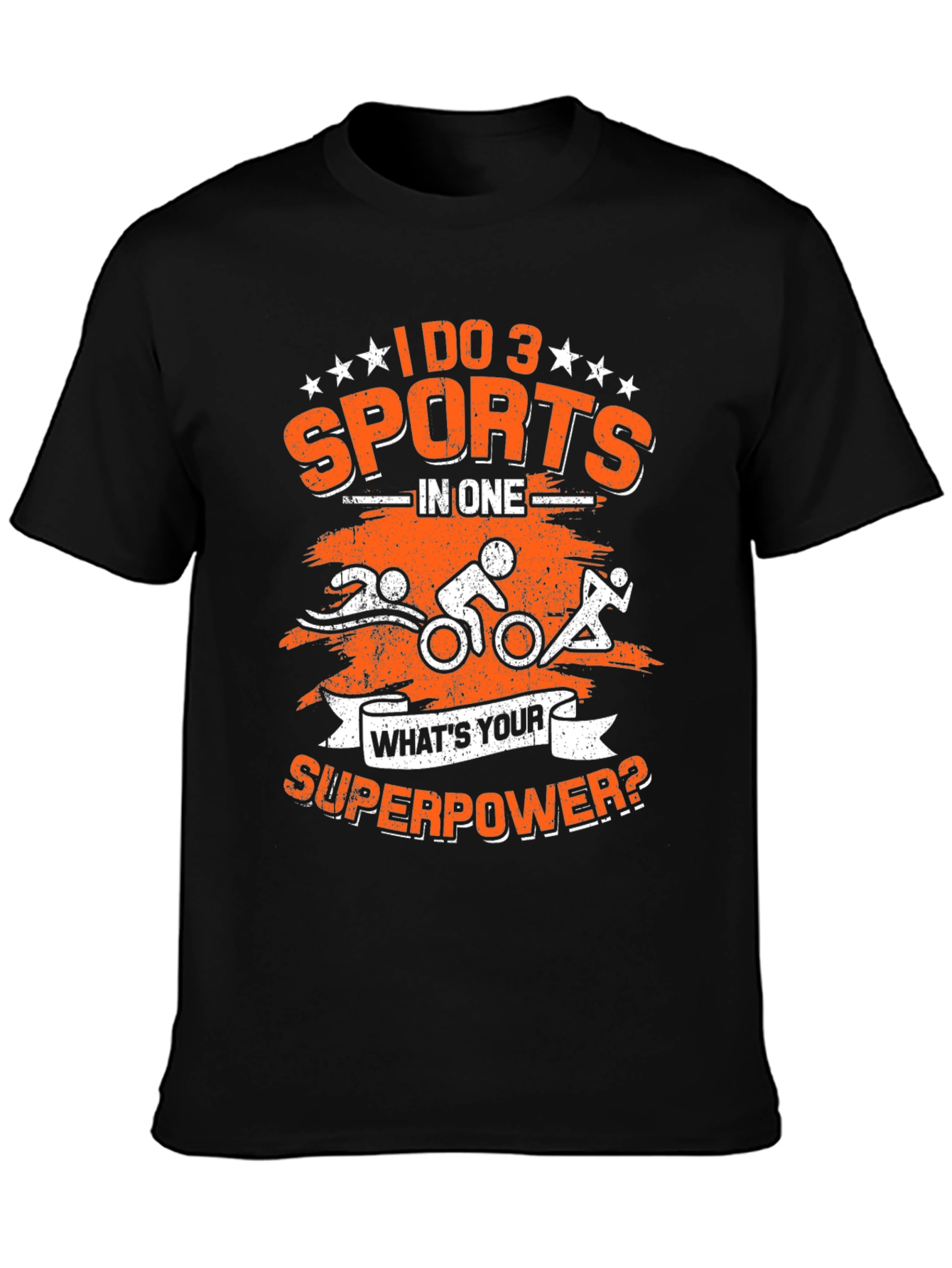 Triathlon Superpower T-Shirt: Swim Bike Run!